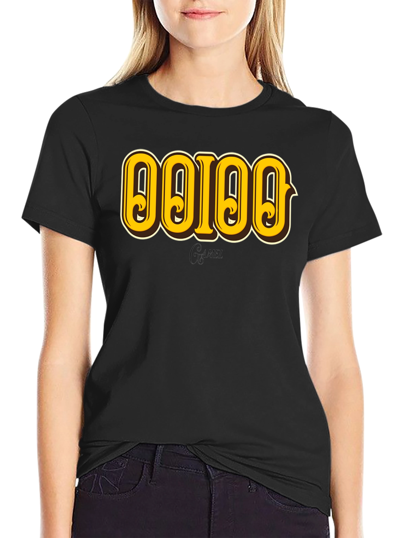 Black Vintage Style Graphic T-Shirt - Retro Design view 2