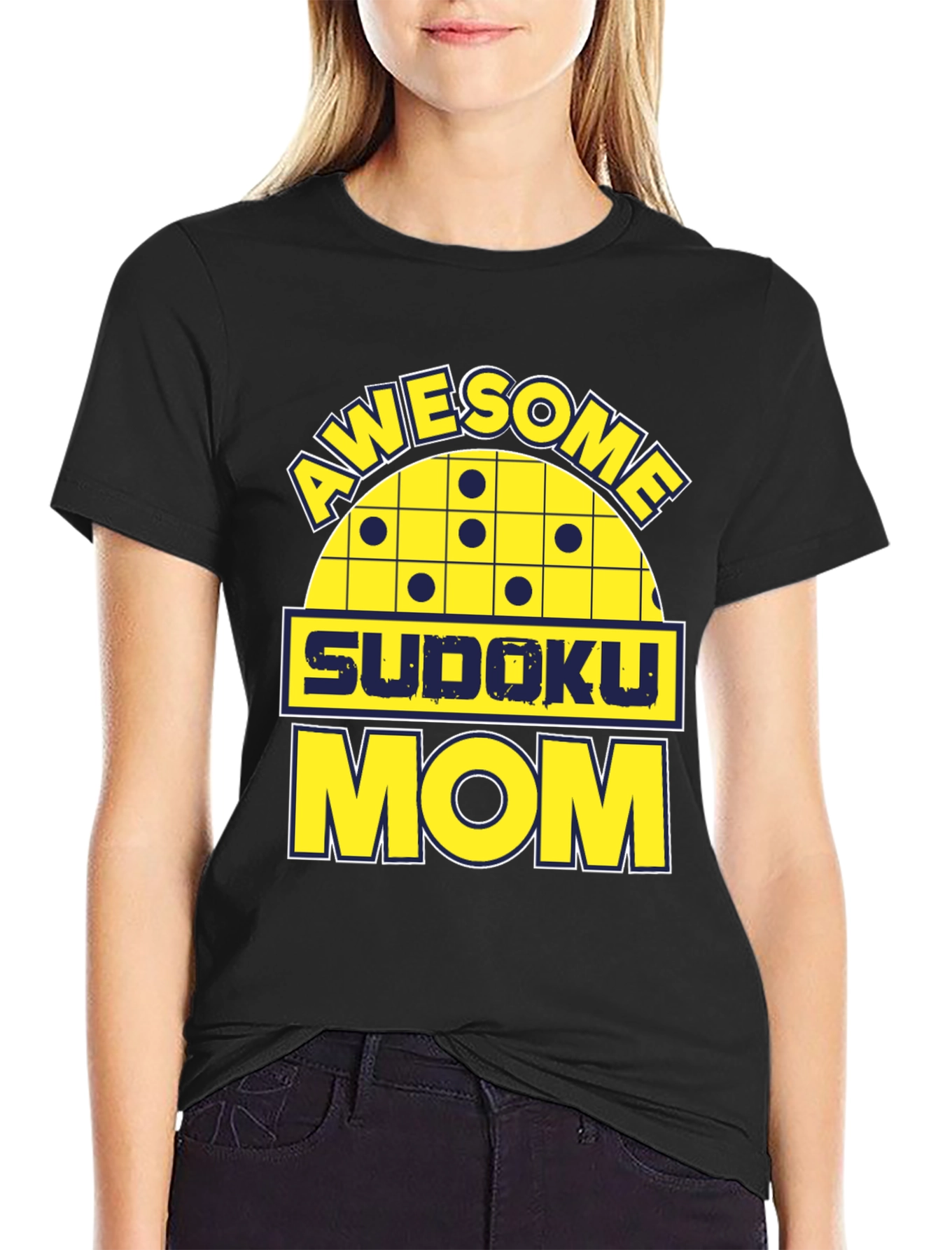 Awesome Sudoku Mom Graphic Tee Shirt - 2