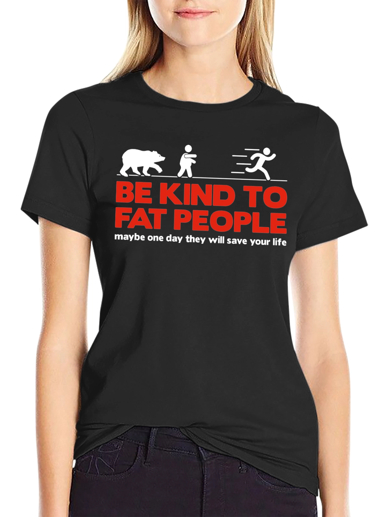 Black Humorous 'Be Kind' Graphic Tee view 2