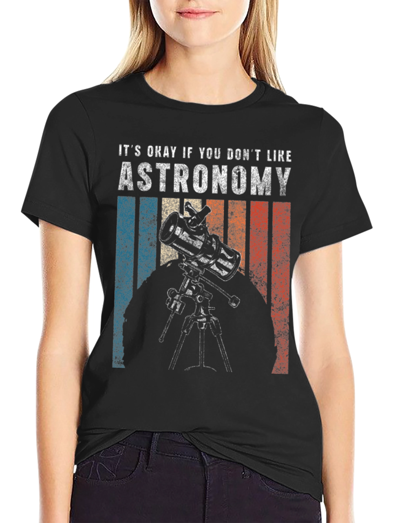 Black Astronomy Graphic Tee - Men's Black T-Shirt view 2