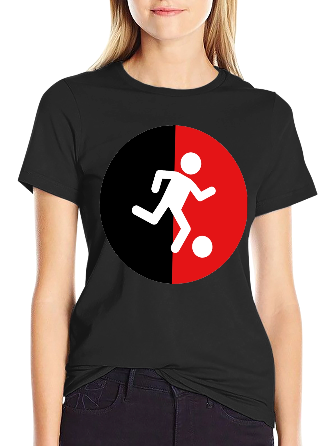 Soccer Player Graphic Tee - Black - 2