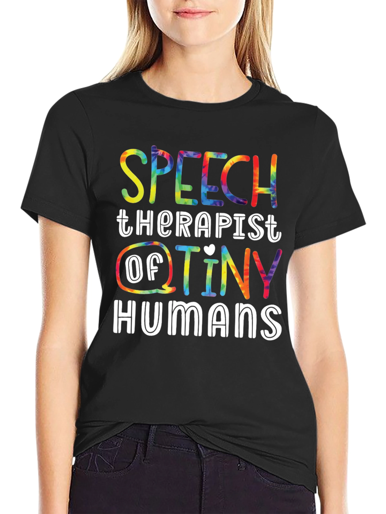 Black Speech Therapist Tiny Humans T-Shirt view 2