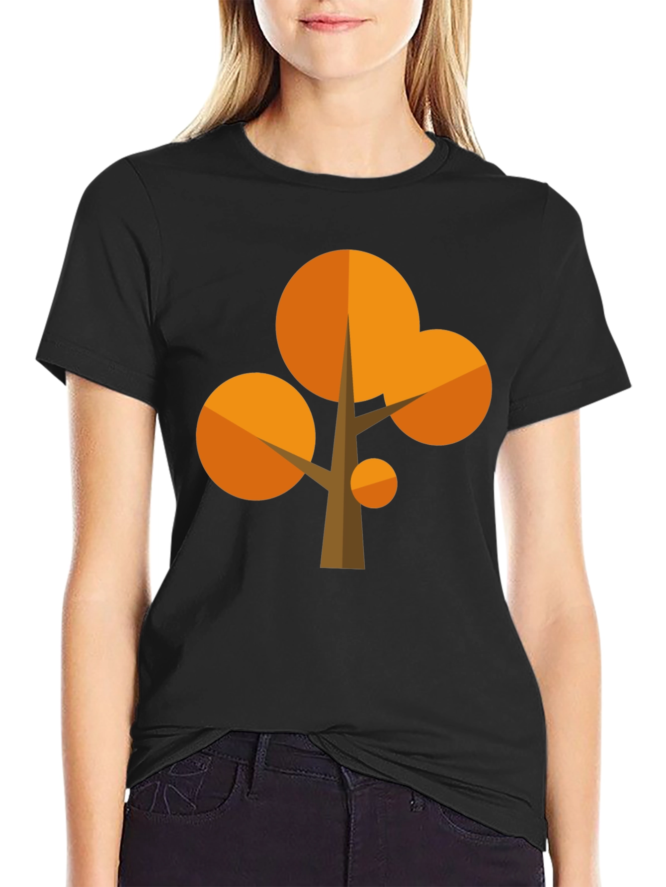 Black Abstract Tree Graphic Tee - Stylish Casual Wear view 2
