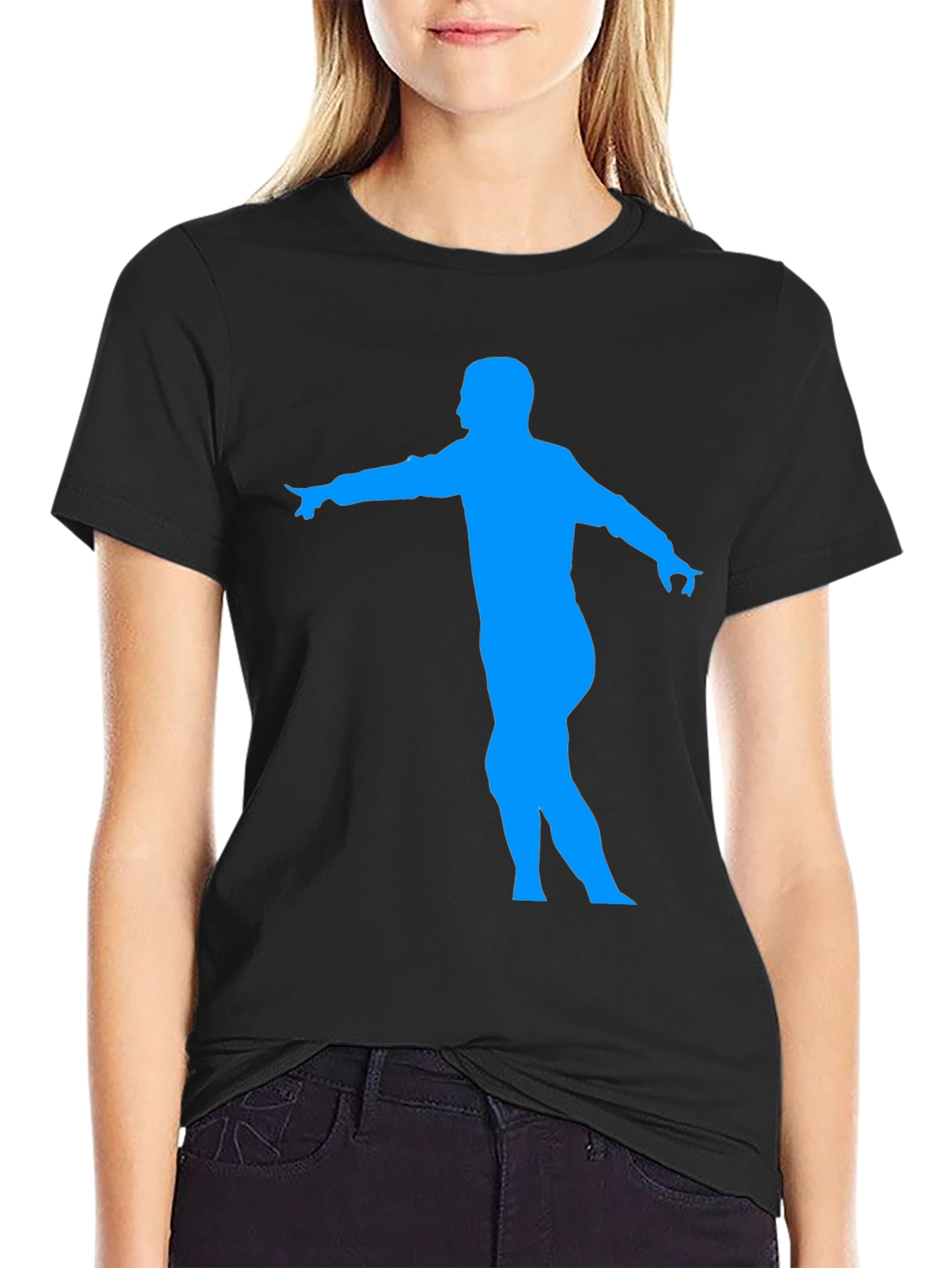 Black Dancing Man Graphic Tee - Black view 2