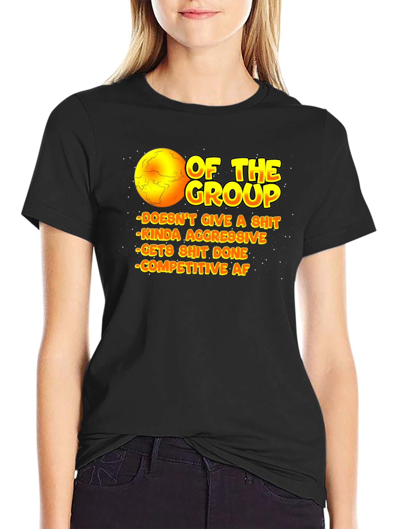 Black Of The Group Funny Graphic Tee view 2