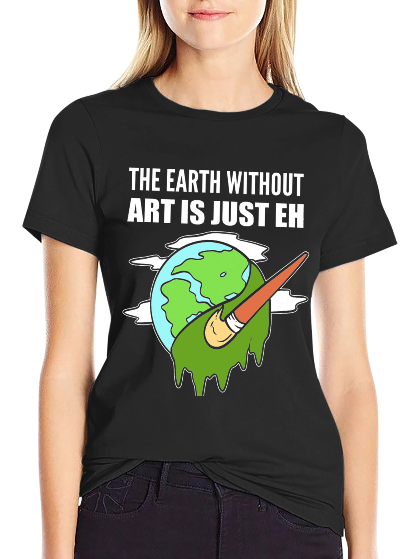 Black Art Lover Tee: Earth Without Art T-Shirt view 2