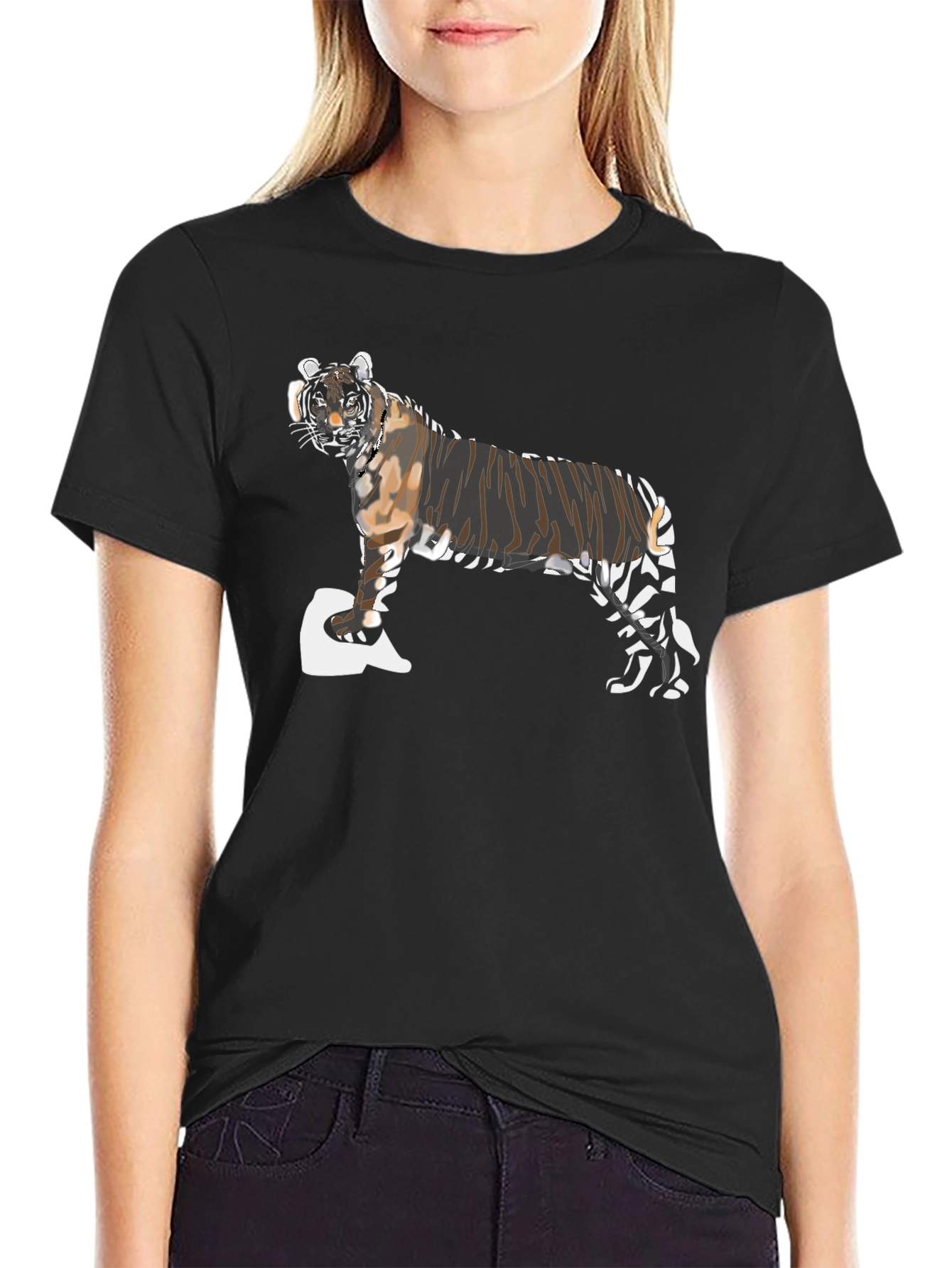 Black Tiger Graphic Tee - Men's Black Short Sleeve view 2