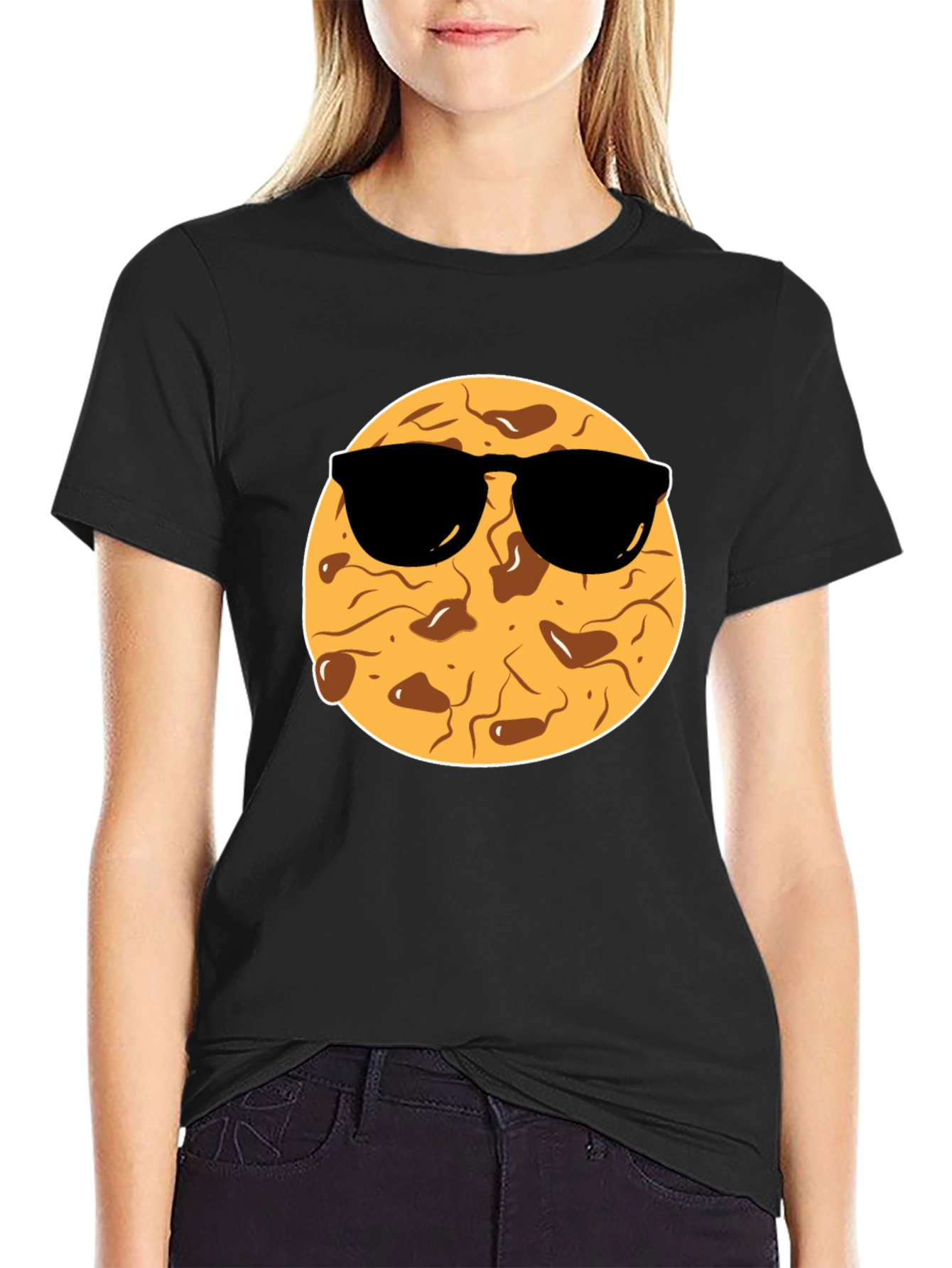 Black Cool Cookie Graphic Tee - Black T-Shirt view 2