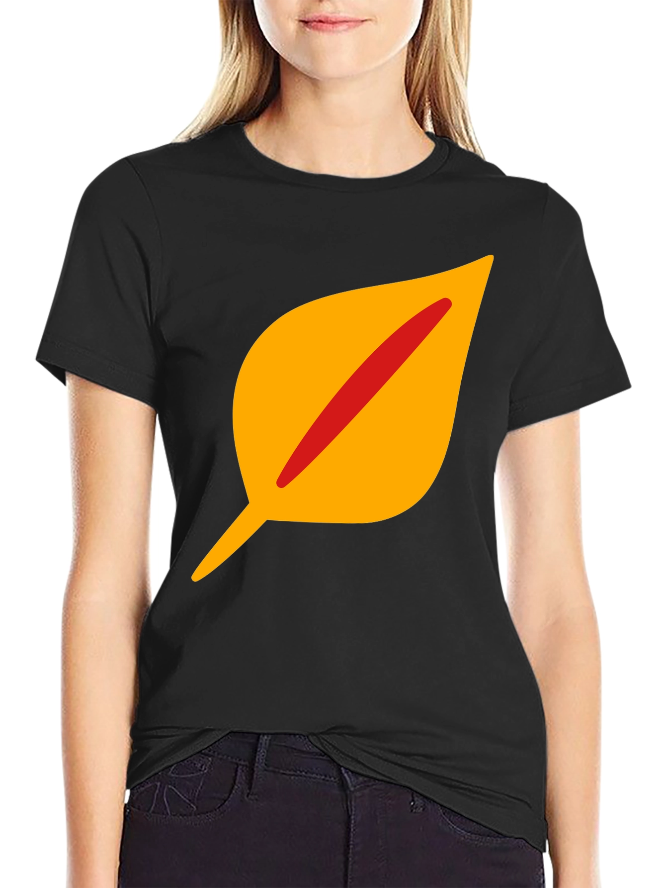 Leaf Graphic Tee - Stylish Black Cotton T-Shirt - 2