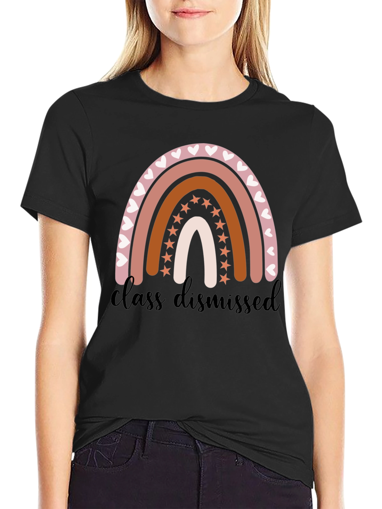 Black Class Dismissed Rainbow Graphic Tee view 2