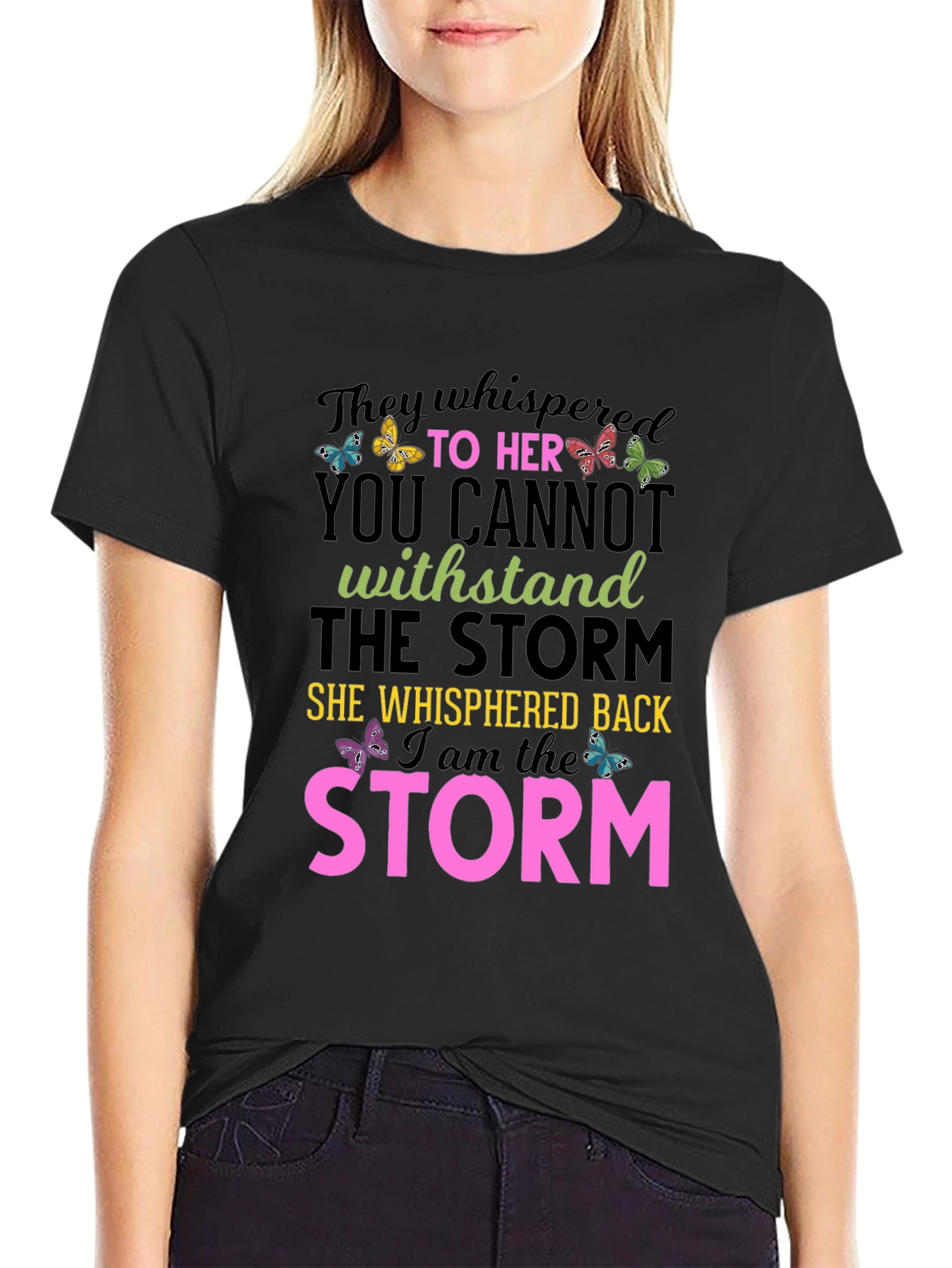 Black I am the Storm T-Shirt view 2