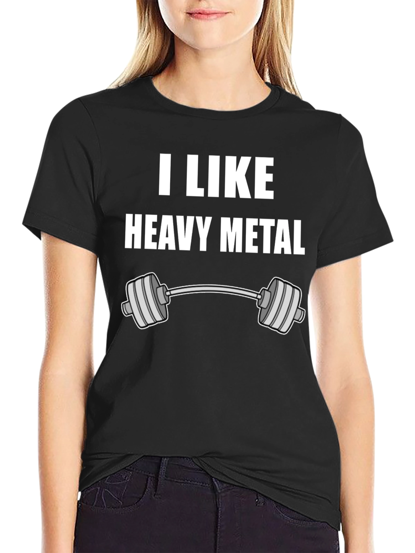 Black I Like Heavy Metal Black Graphic Tee view 2