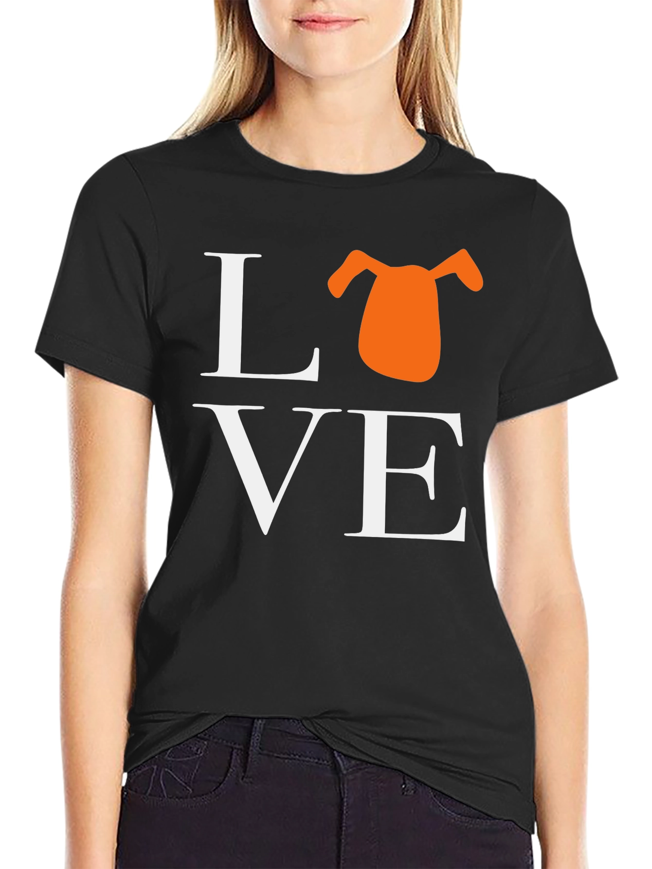 Black Love Dog Graphic Tee view 2