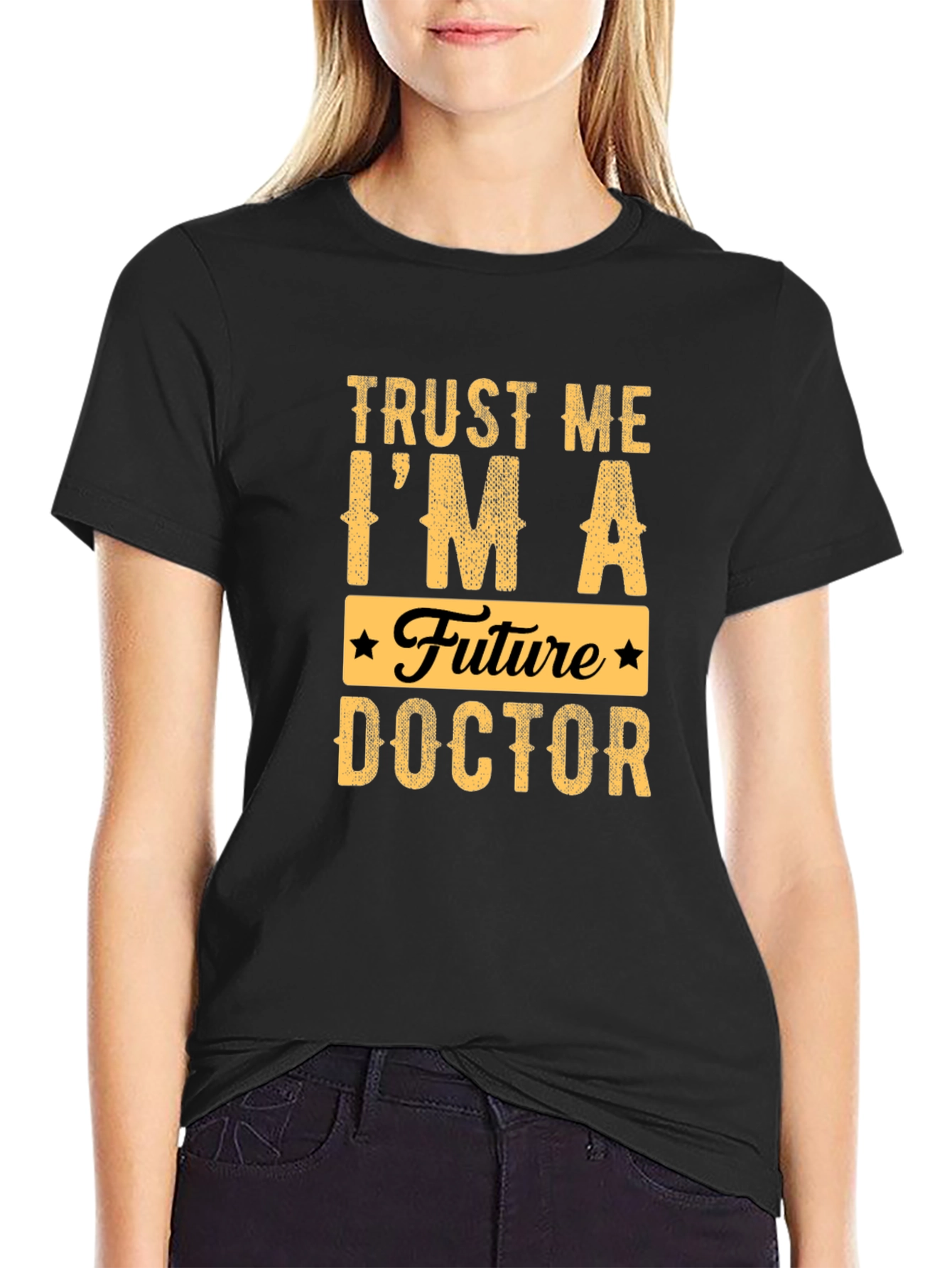 Black Future Doctor Graphic T-Shirt view 2