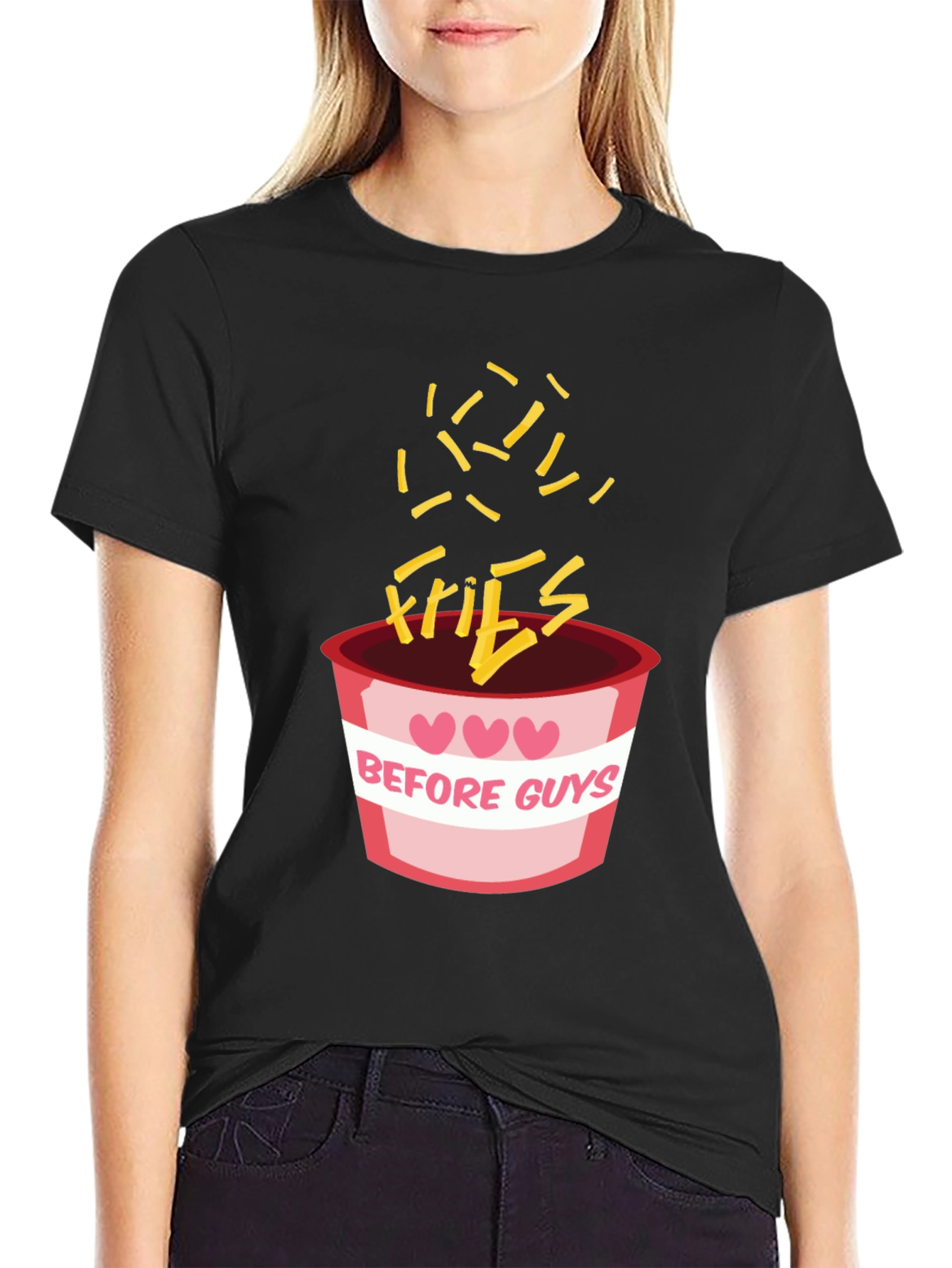 Fries Before Guys Graphic Tee - 2