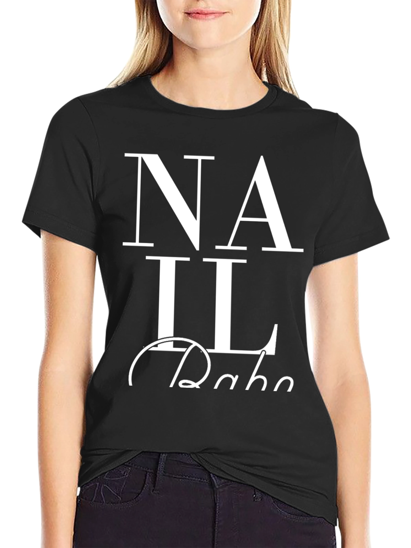 Black Nail Babe Black T-Shirt view 2