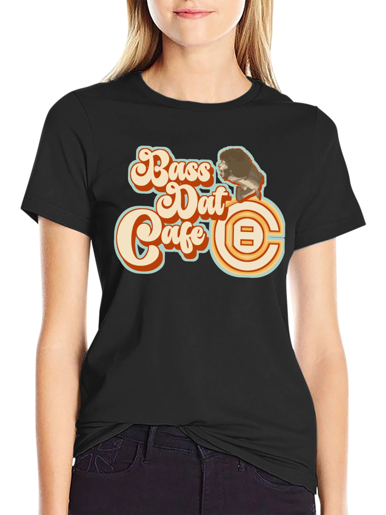 Black Bass Dat Cafe Black T-Shirt view 2