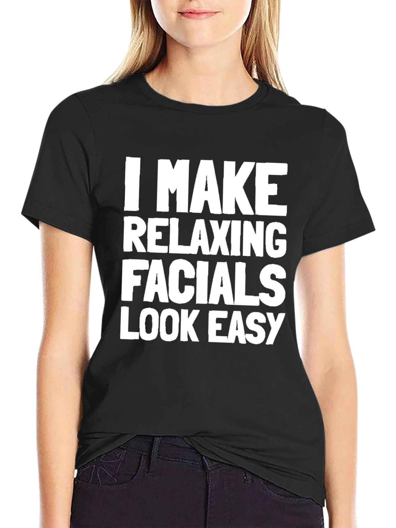 Relaxing Facials Graphic Tee - Unisex Black T-Shirt - 2