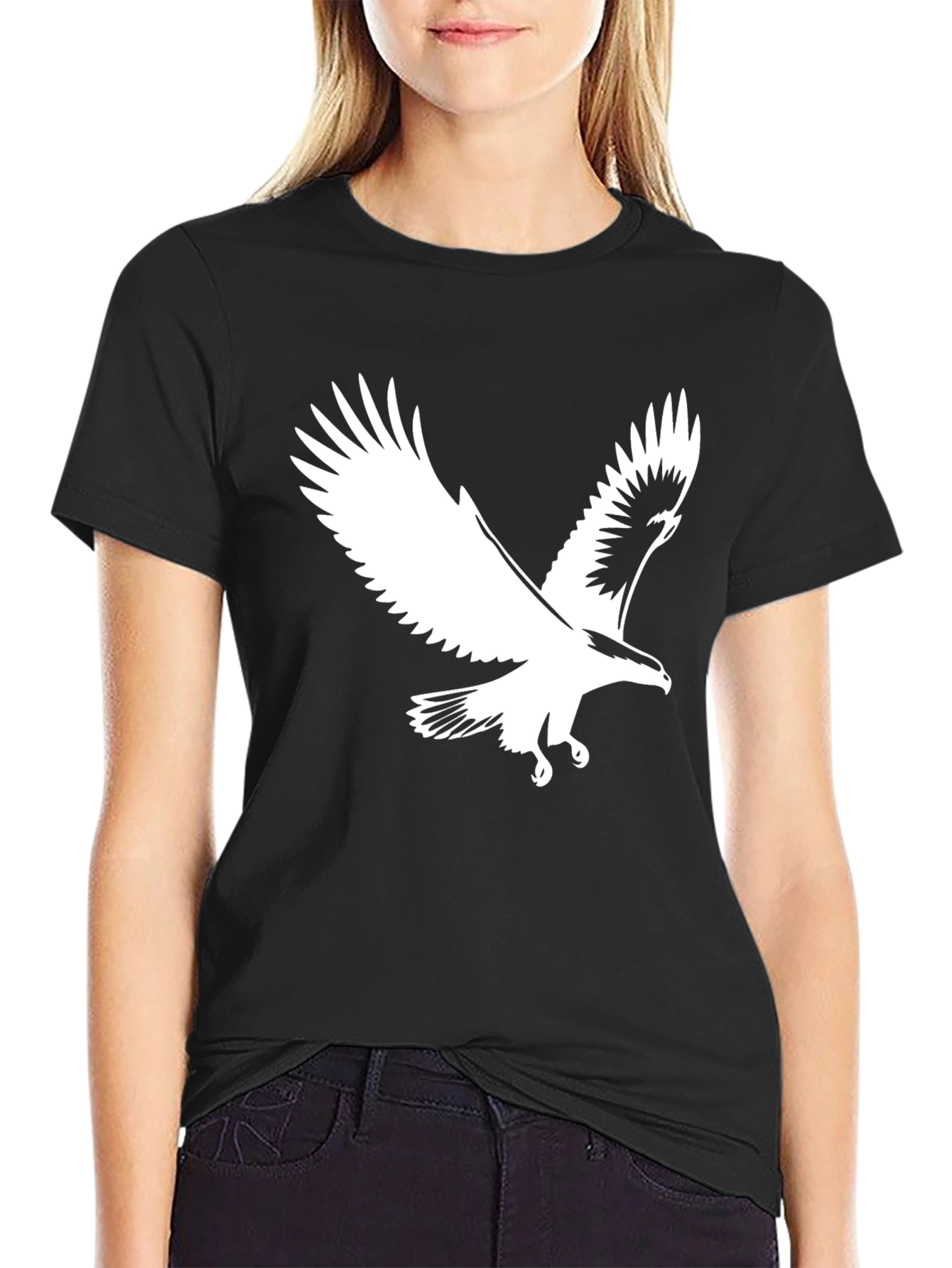 Black Eagle Graphic Tee - Men's Black T-Shirt view 2