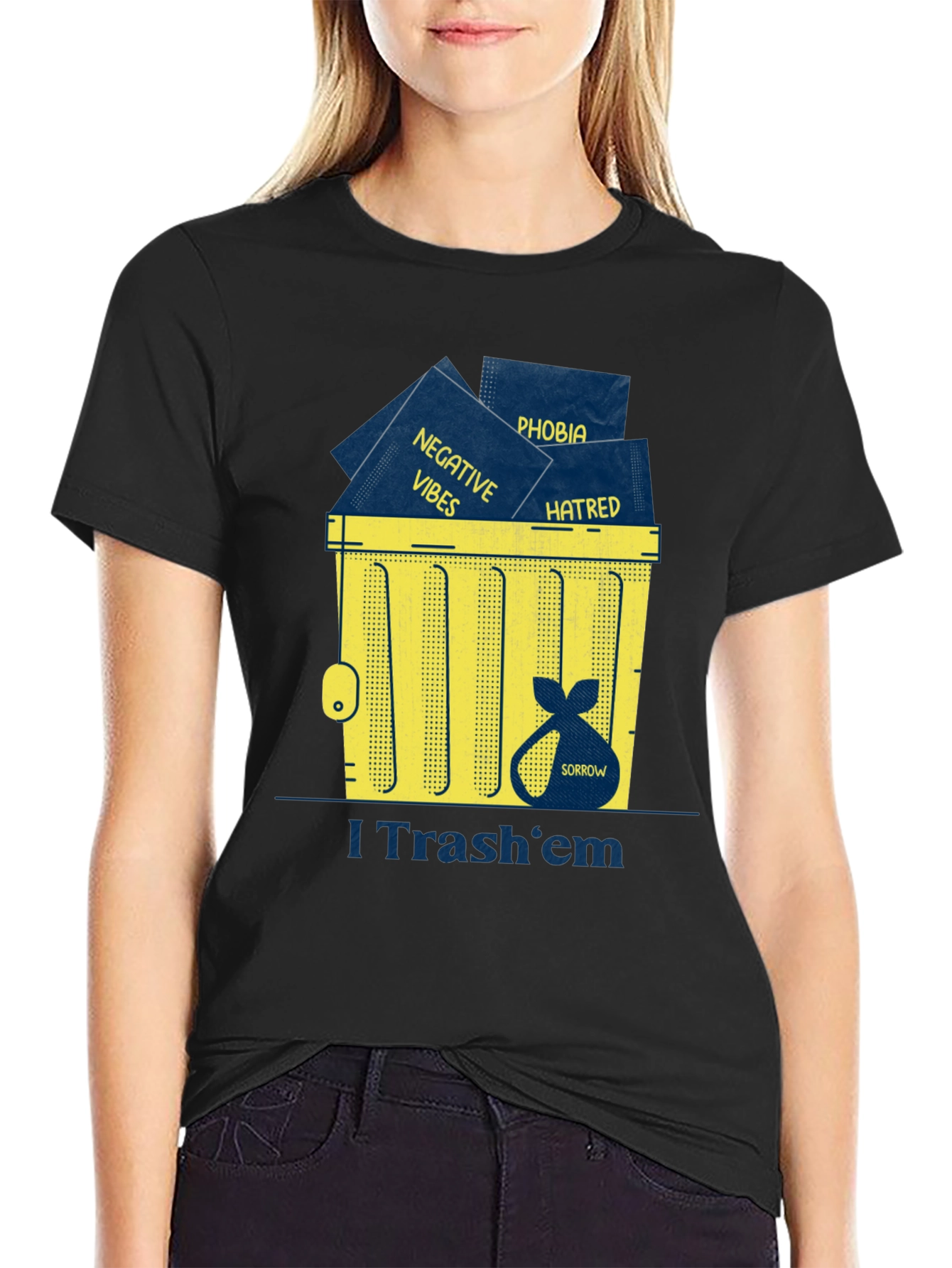 Black I Trash 'em T-Shirt view 2