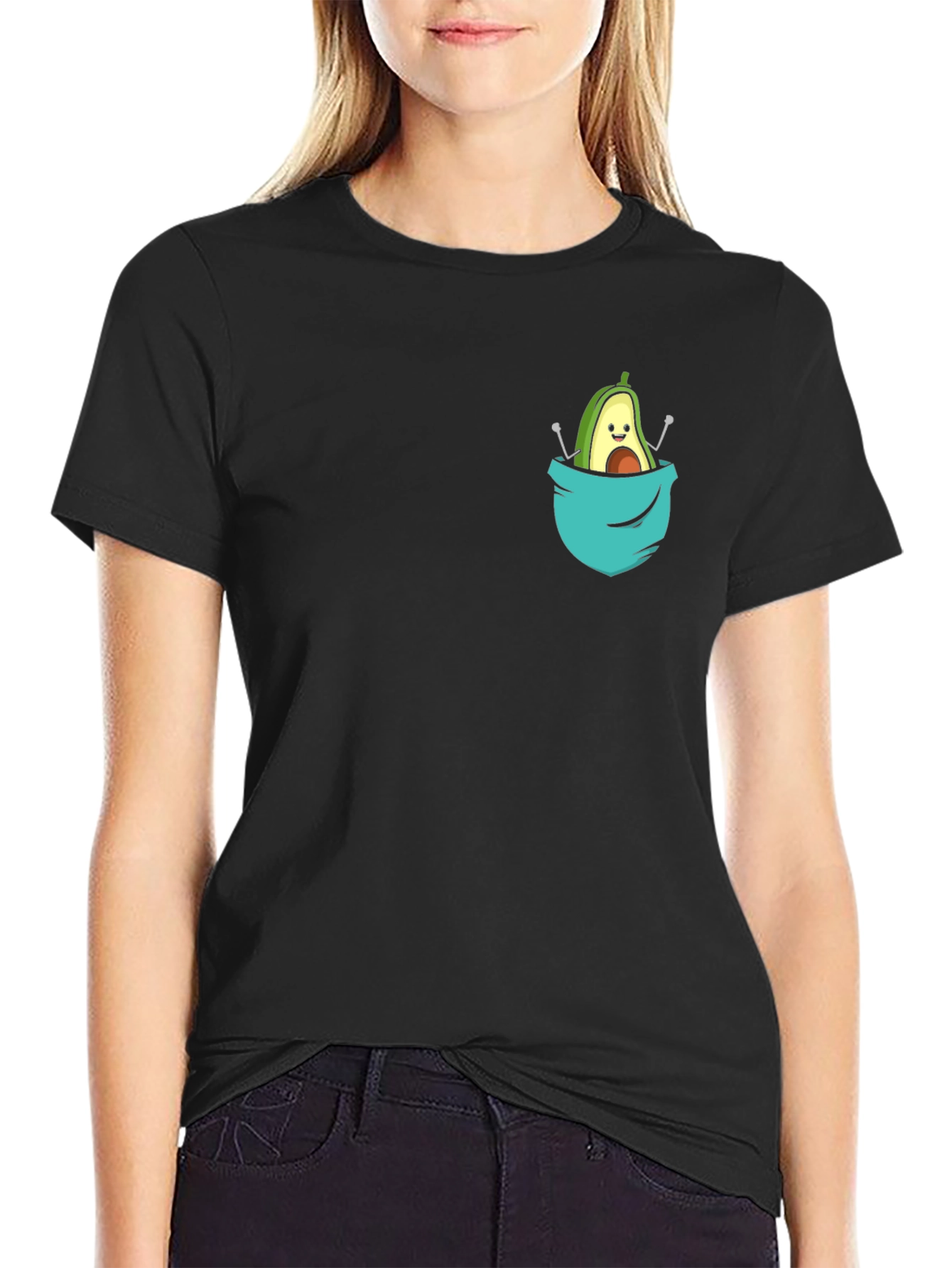 Avocado Pocket Tee - Cute Graphic T-Shirt - 2