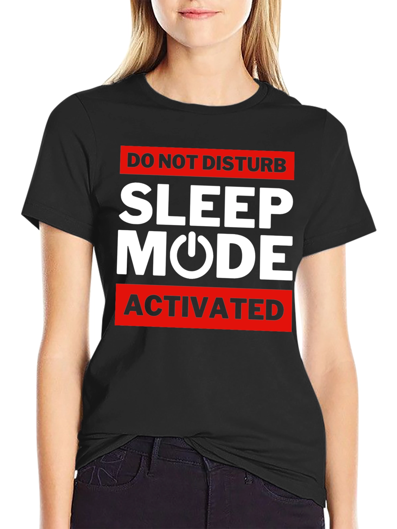 Black Sleep Mode Activated T-Shirt view 2
