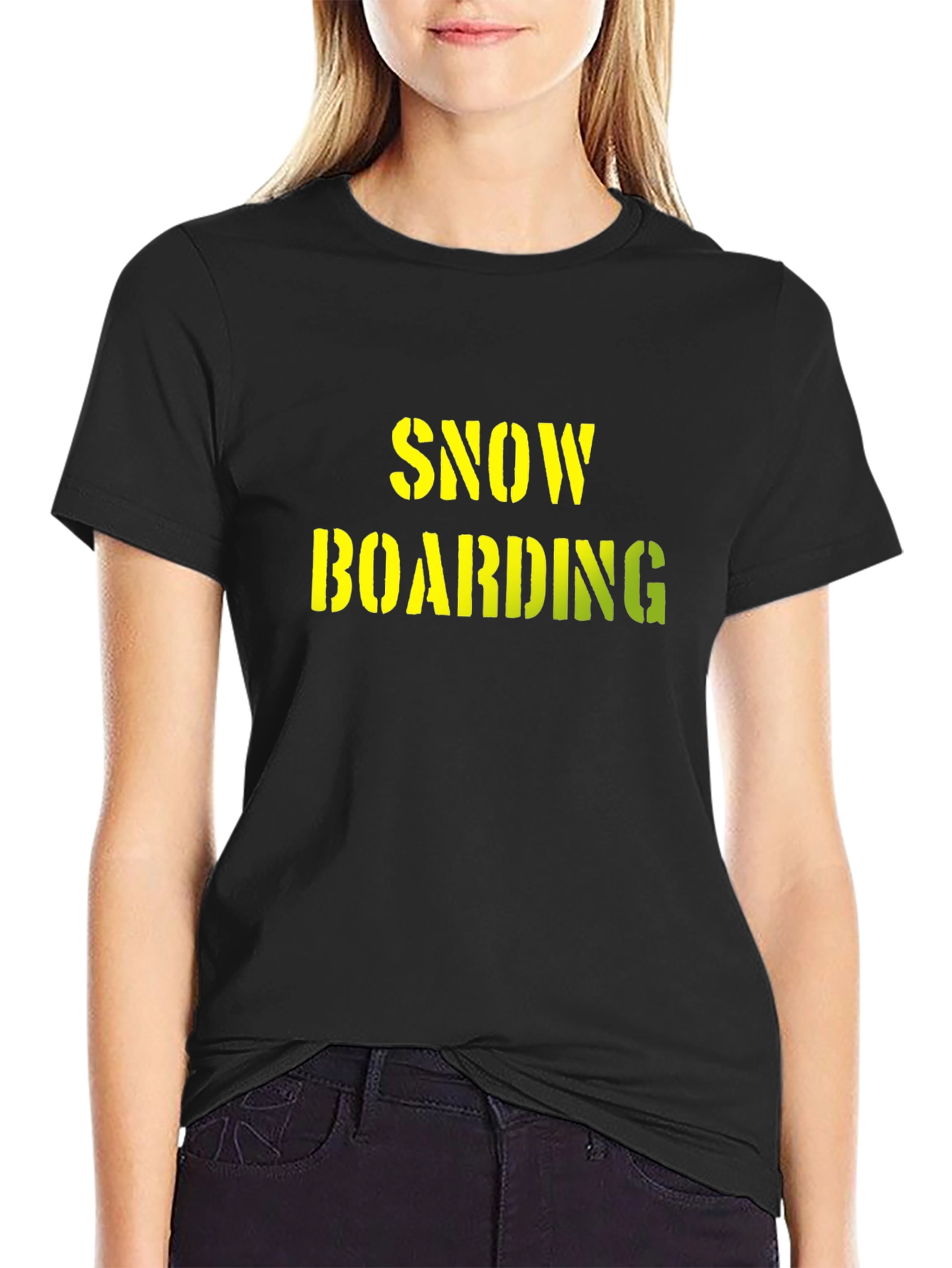 Black Snow Boarding T-Shirt view 2