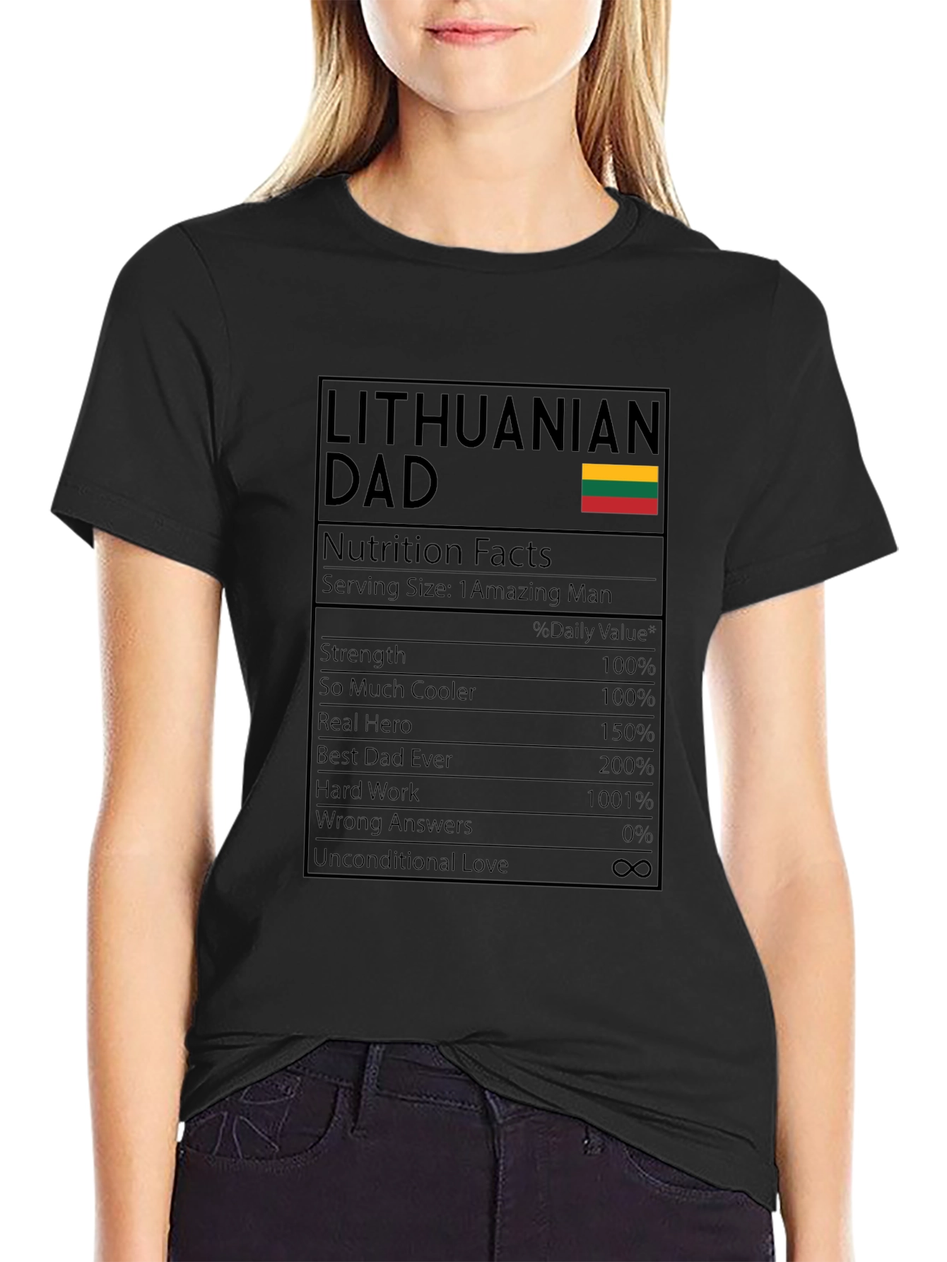 Lithuanian Dad Nutrition Facts T-Shirt - 2