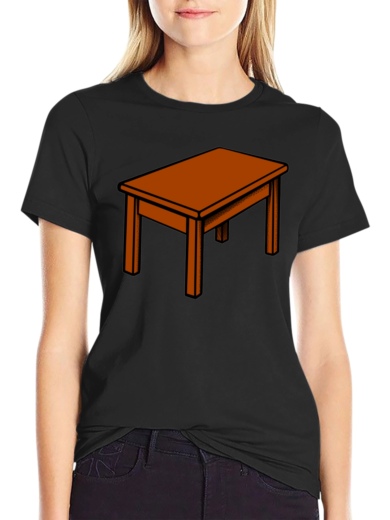Black Table Graphic Tee - Unique Design view 2