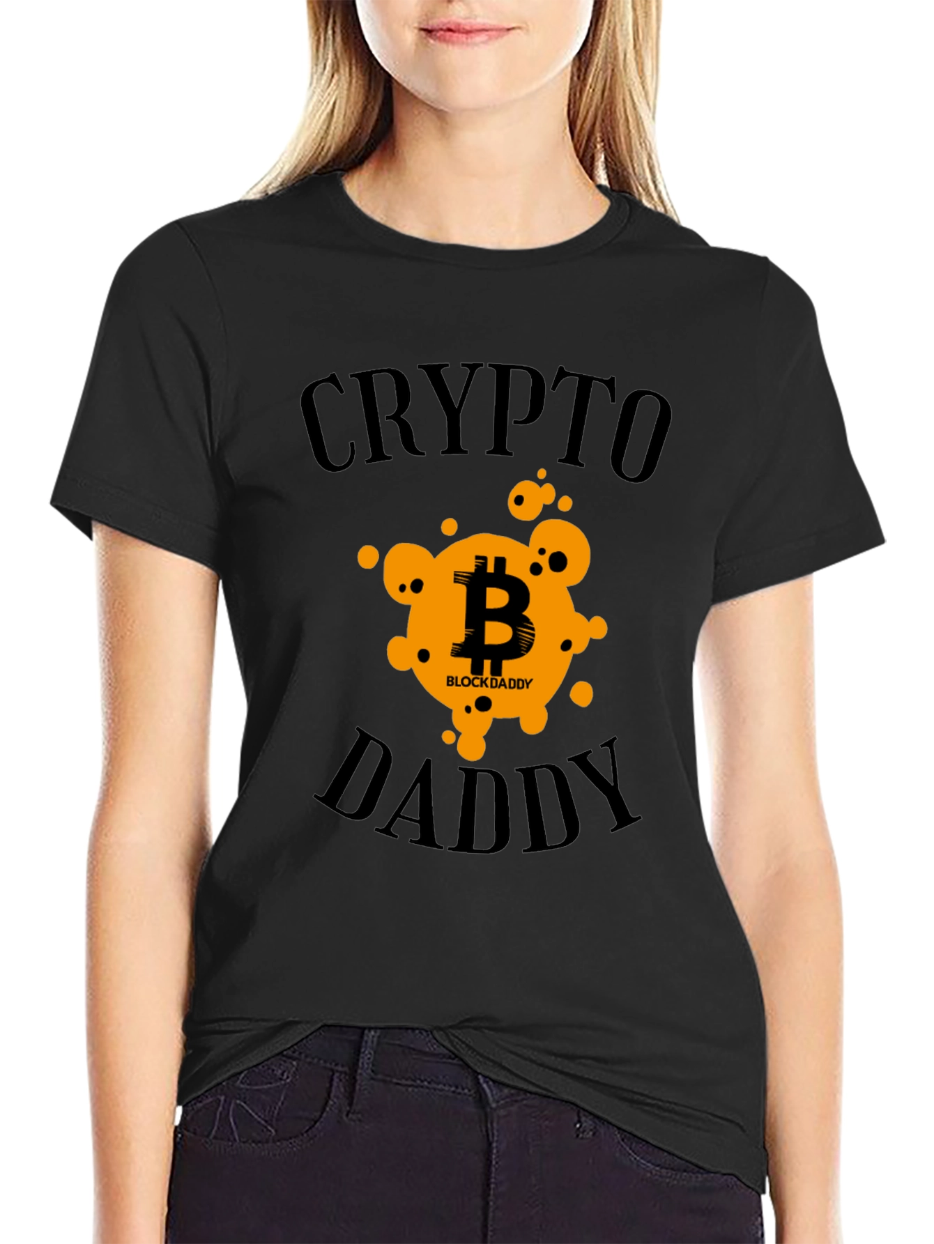 Black Crypto Daddy Bitcoin T-Shirt view 2