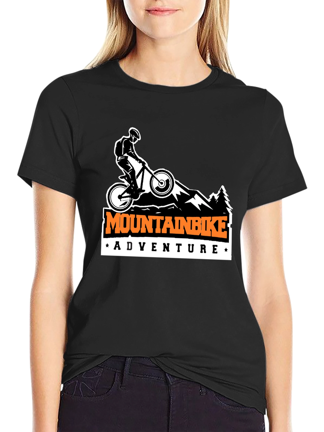 Black Mountain Bike Adventure T-Shirt - Black view 2