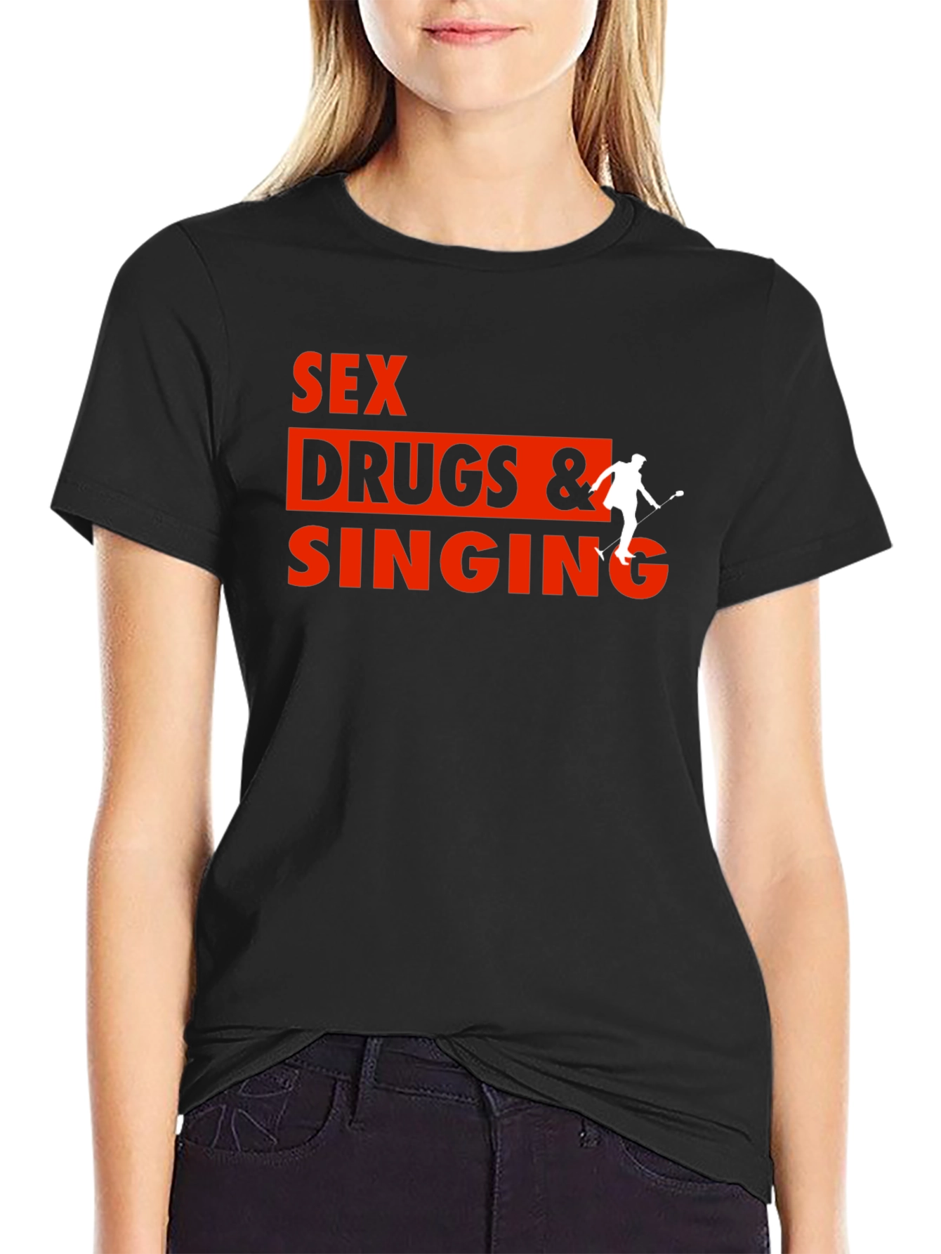 Black Sex Drugs & Singing Graphic Tee view 2