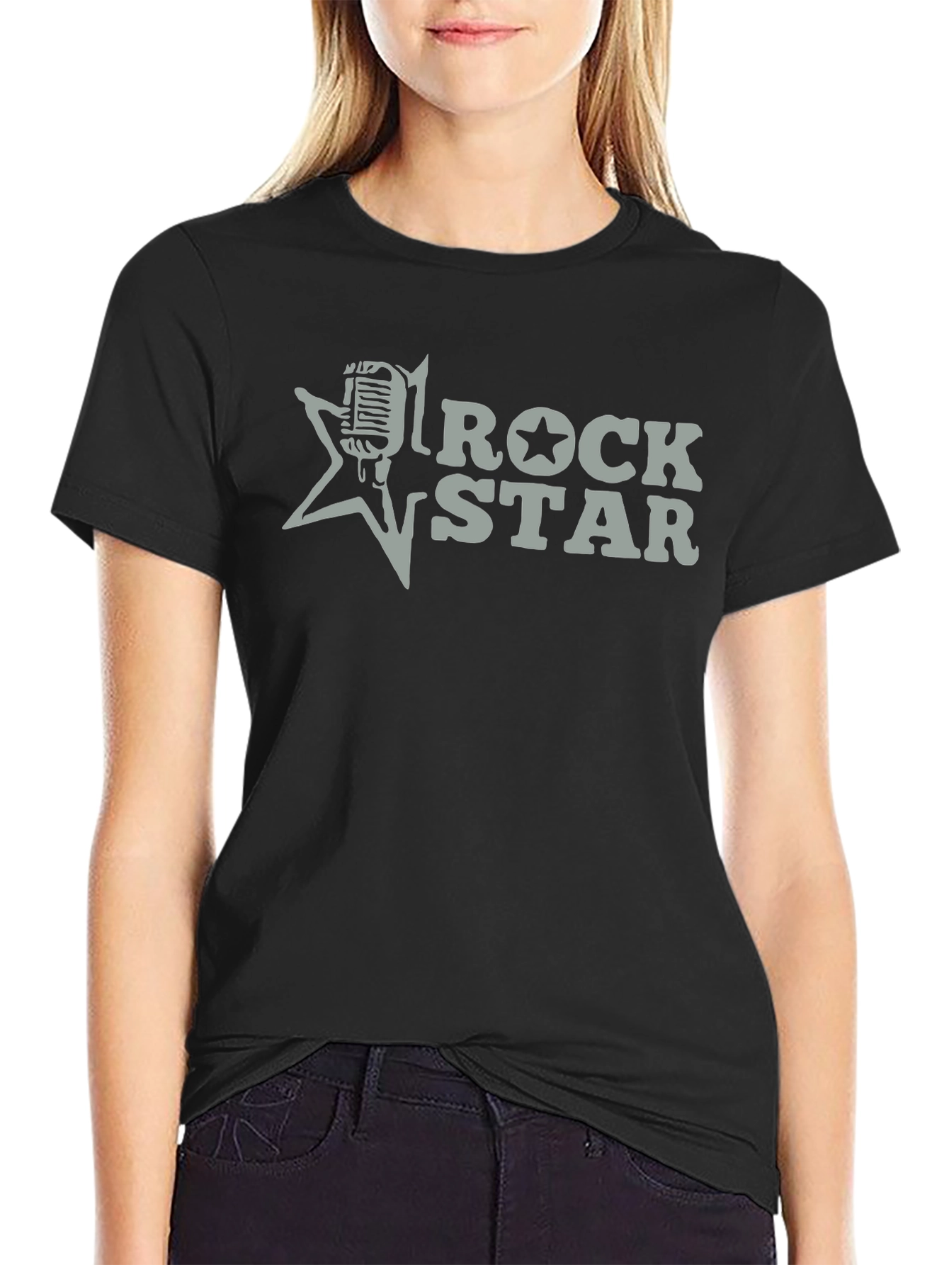 Black Rock Star Graphic Tee - Classic Style view 2