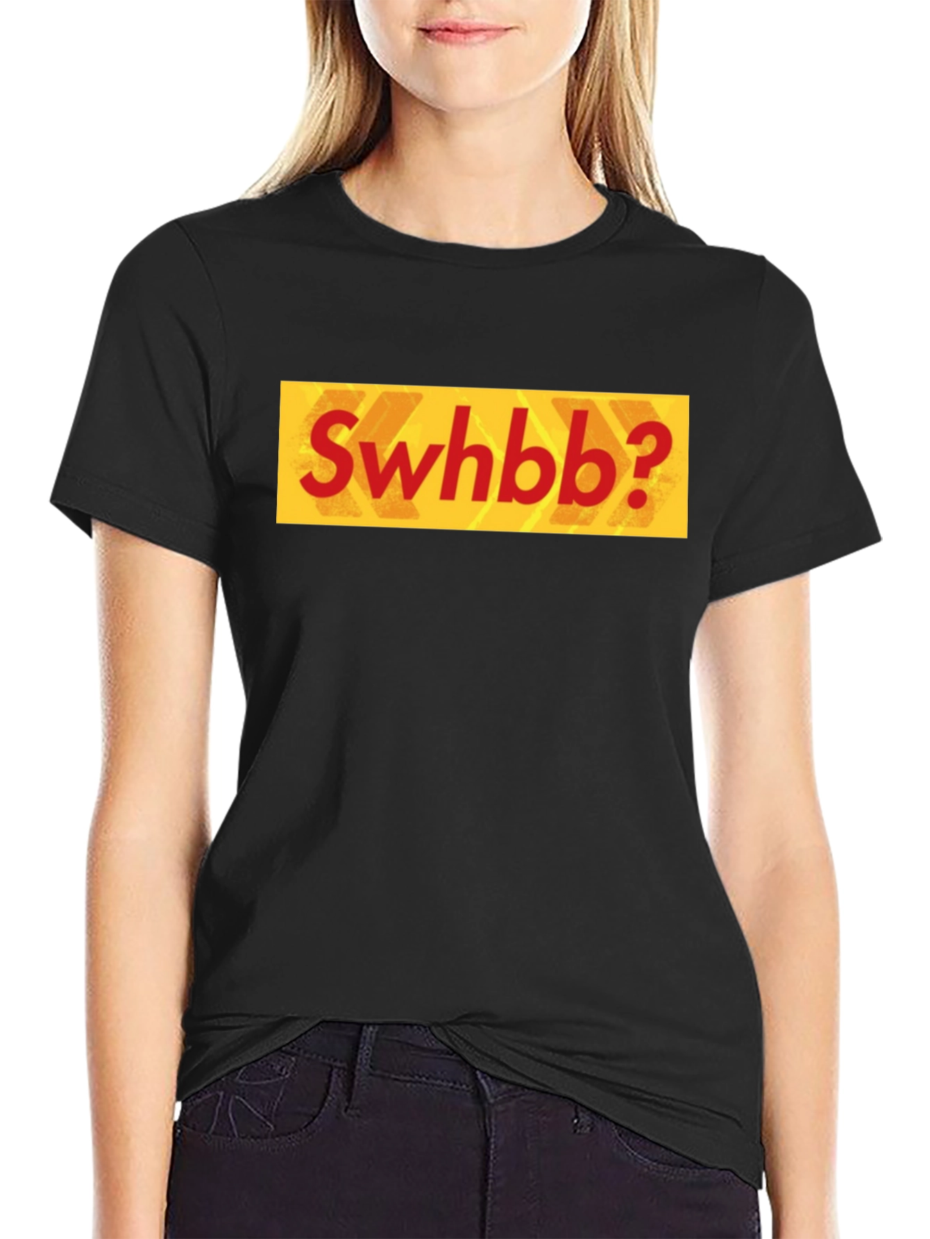Black Swhbb? Graphic Tee - Funny T-Shirt view 2