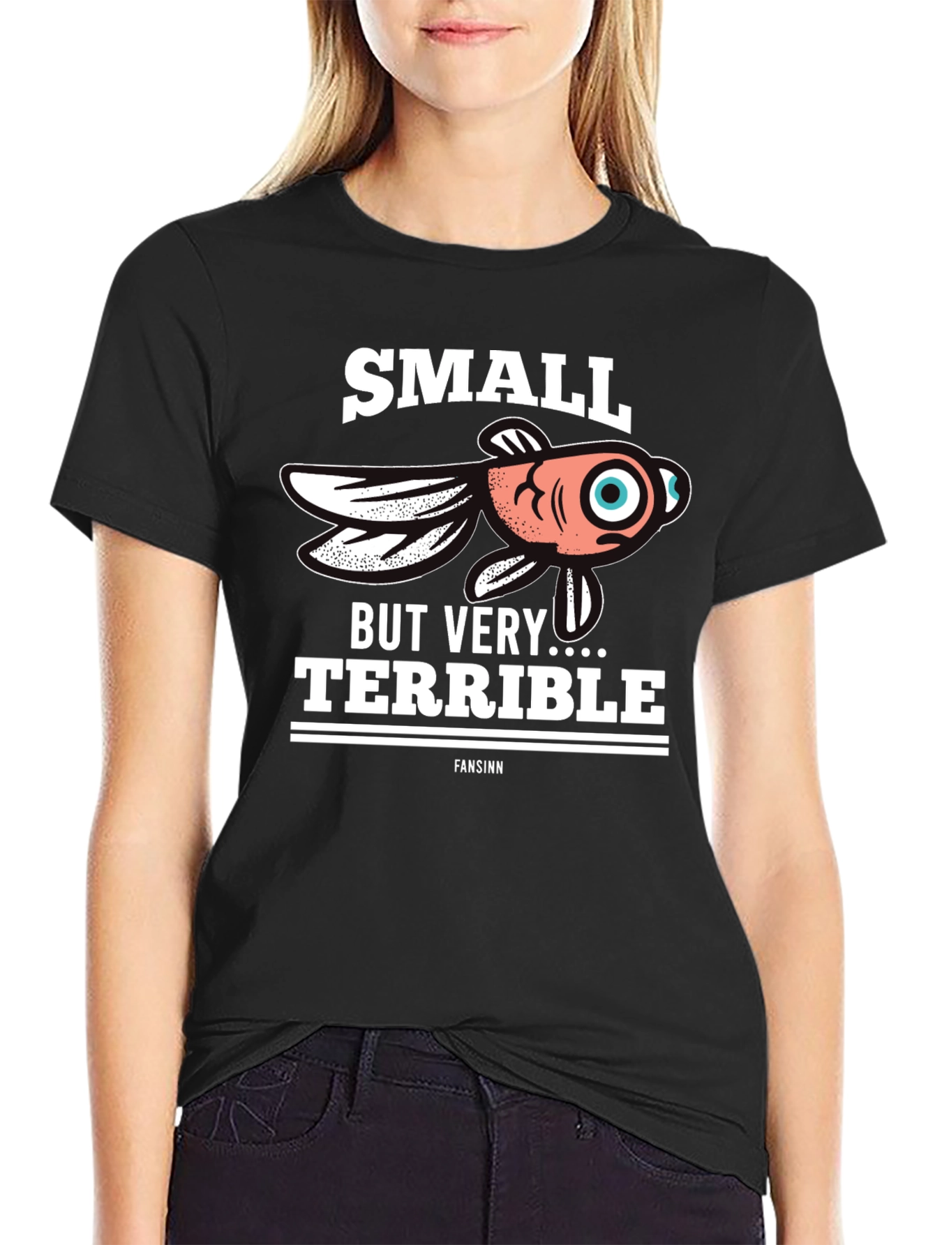 Black Small But Terrible Fish T-Shirt view 2
