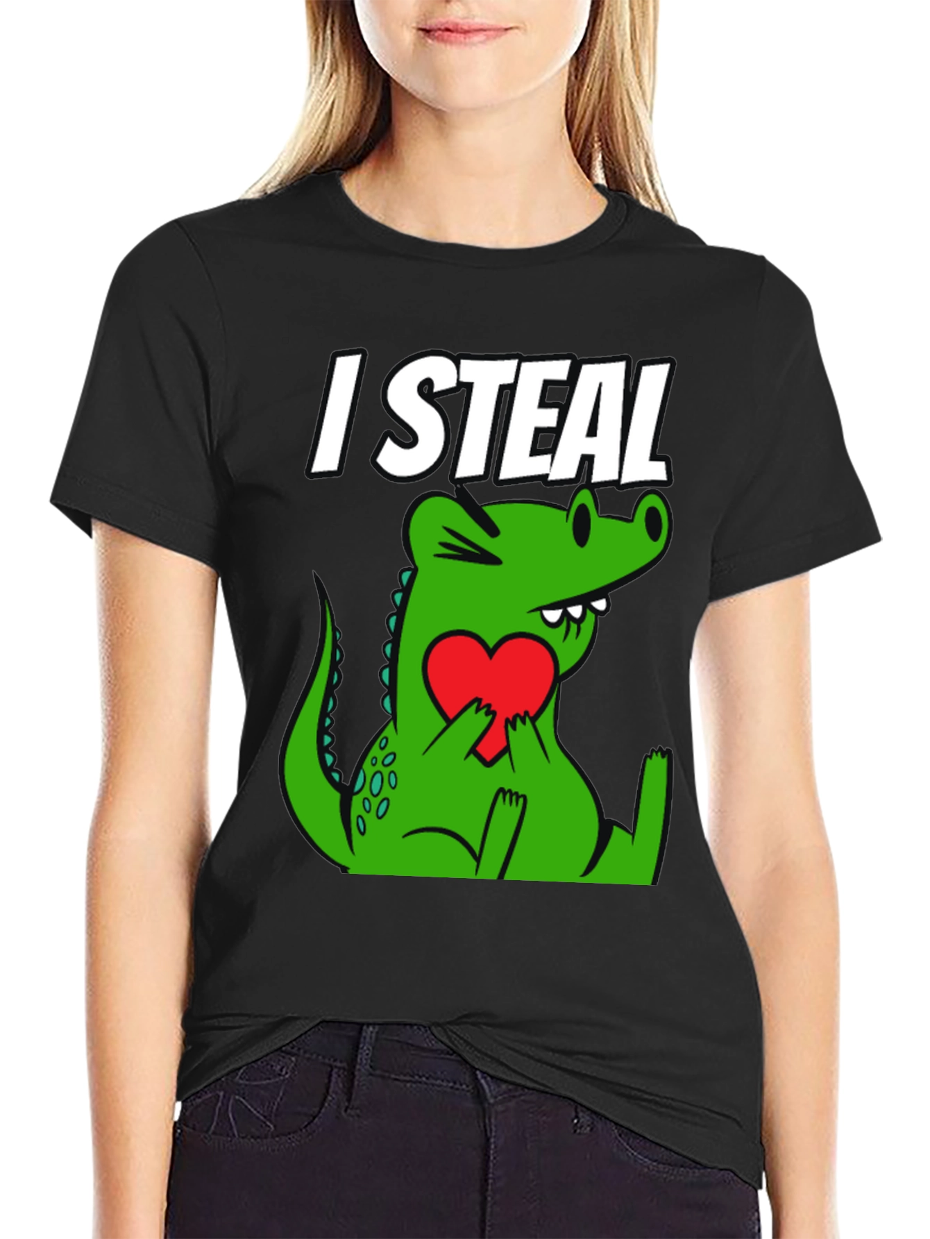 I Steal Hearts Alligator Graphic T-Shirt - 2