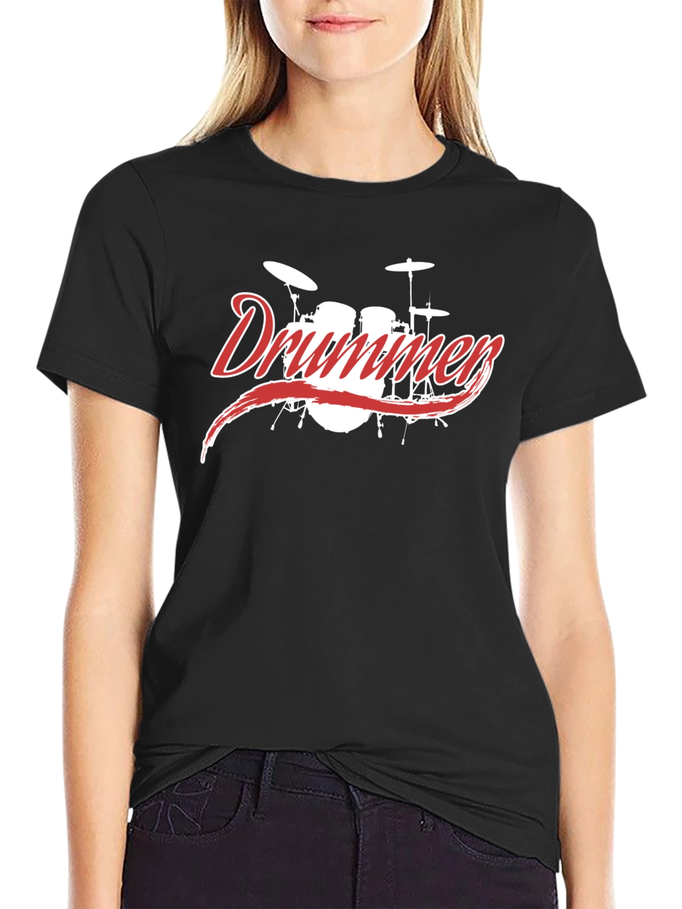 Black Drummer Graphic Tee - Black view 2