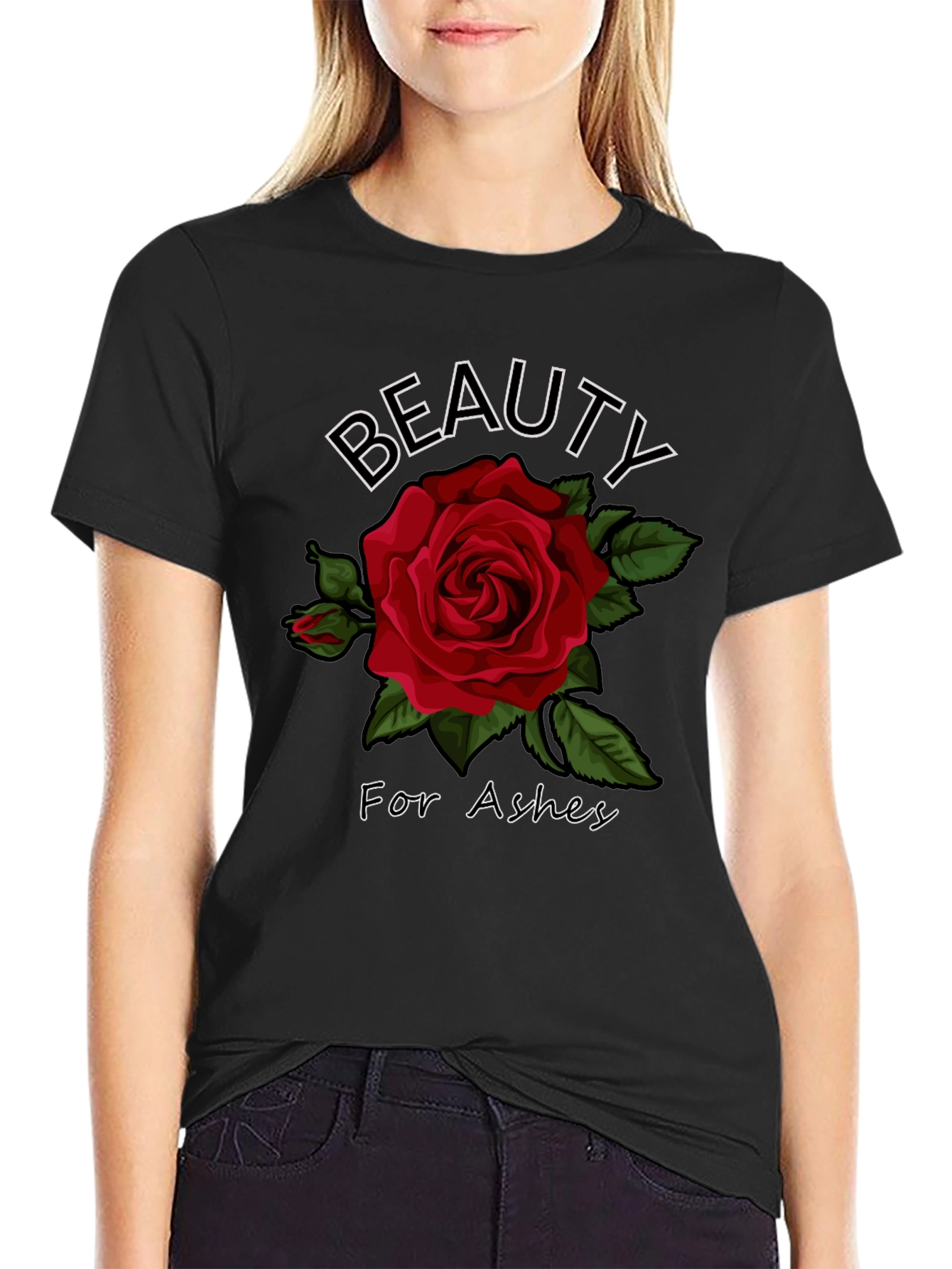 Black Beauty for Ashes Rose Graphic T-Shirt view 2