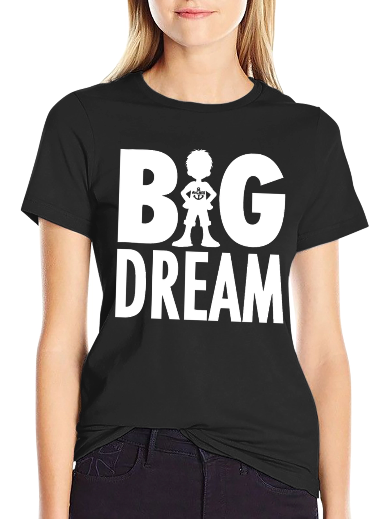 Black Big Dream Graphic T-Shirt - Classic Black Tee view 2