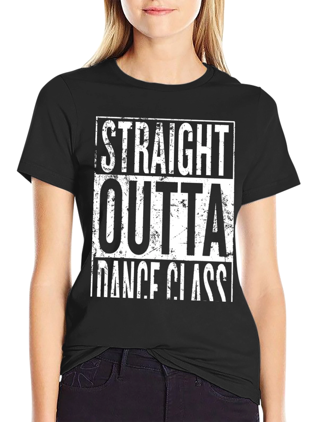 Black Straight Outta Dance Class Graphic Tee view 2
