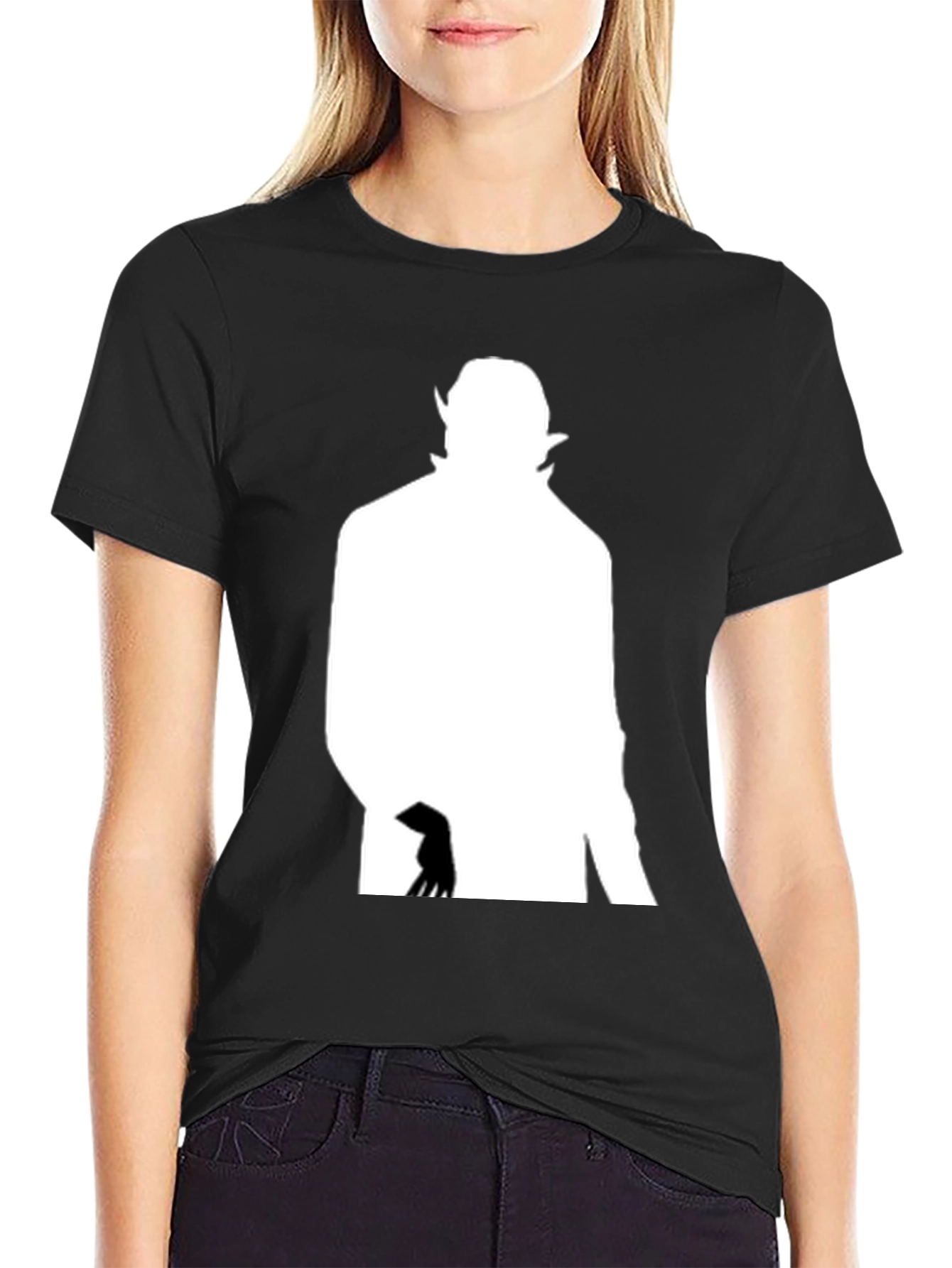 Black Silhouette Graphic Tee - Black view 2