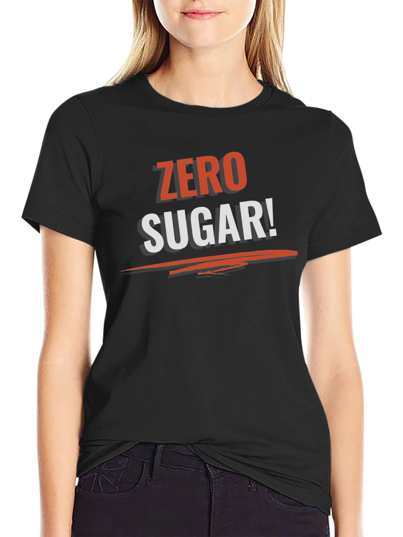 Black Zero Sugar Graphic Tee - Black Cotton T-Shirt view 2