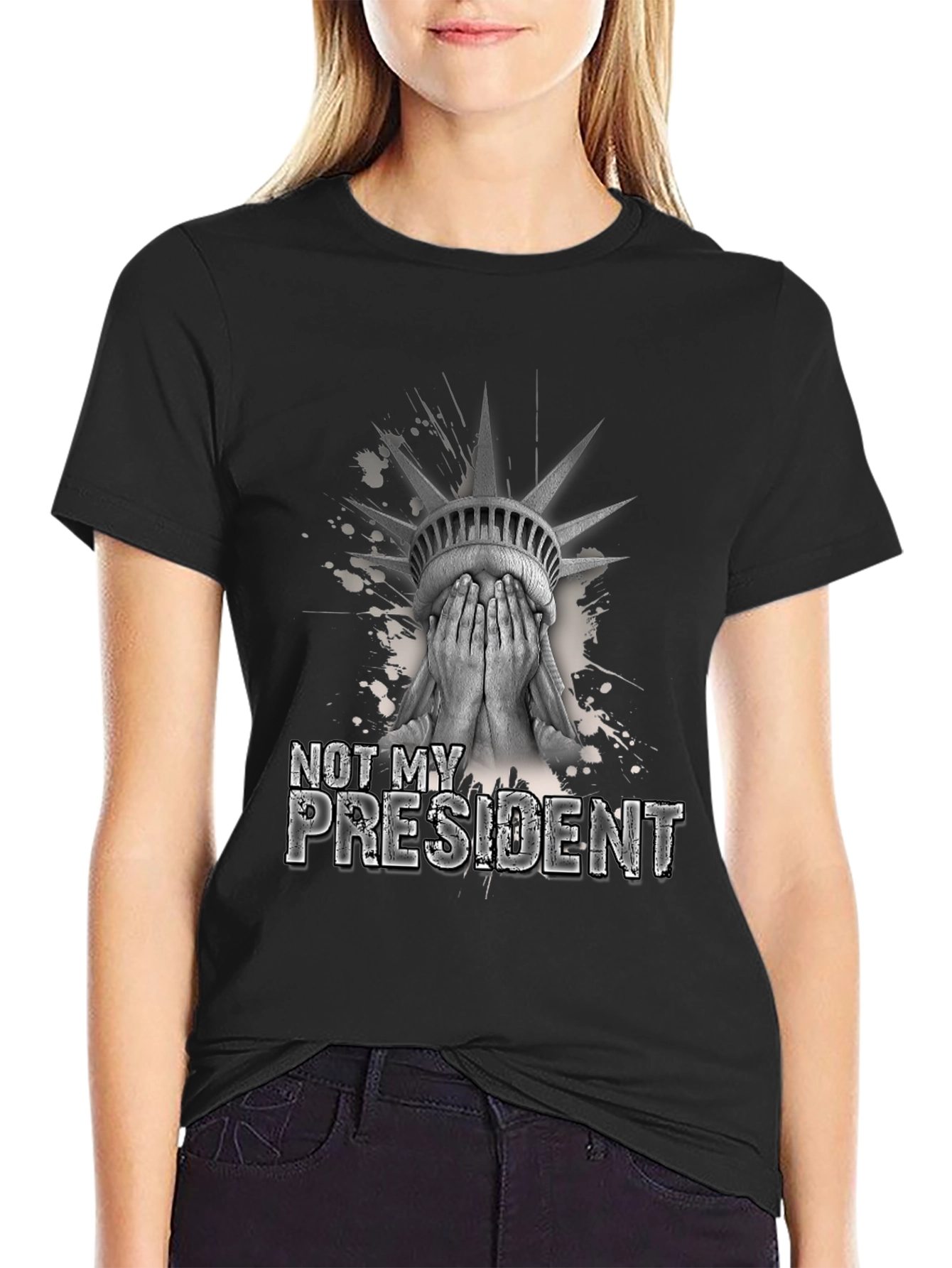 Black Not My President Graphic T-Shirt view 2