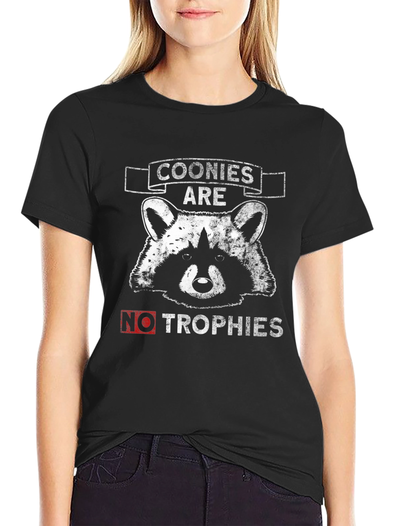 Black Coonies Are Not Trophies Graphic T-Shirt view 2