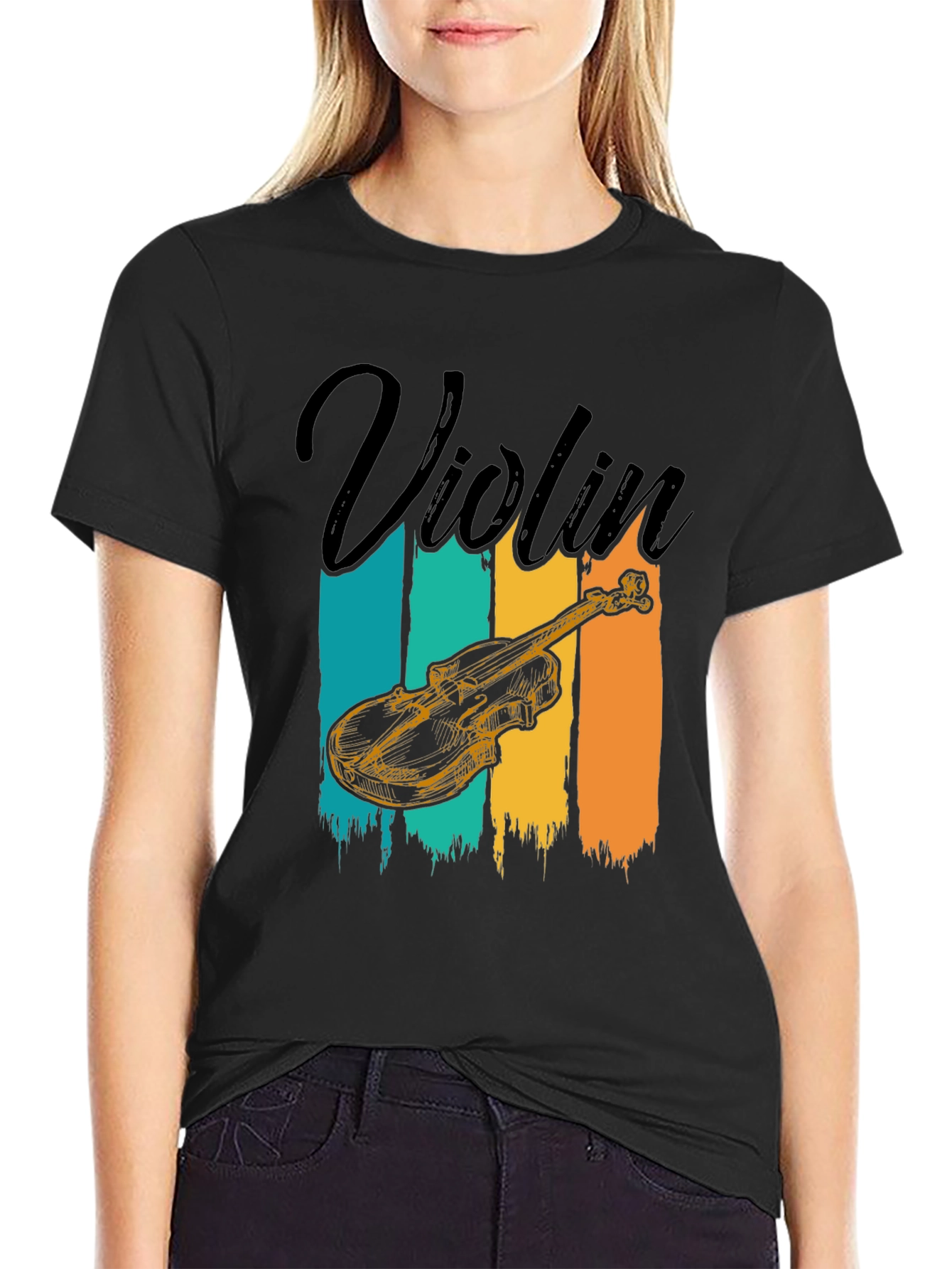 Black Violin Graphic T-Shirt: Retro Music Lover Tee view 2
