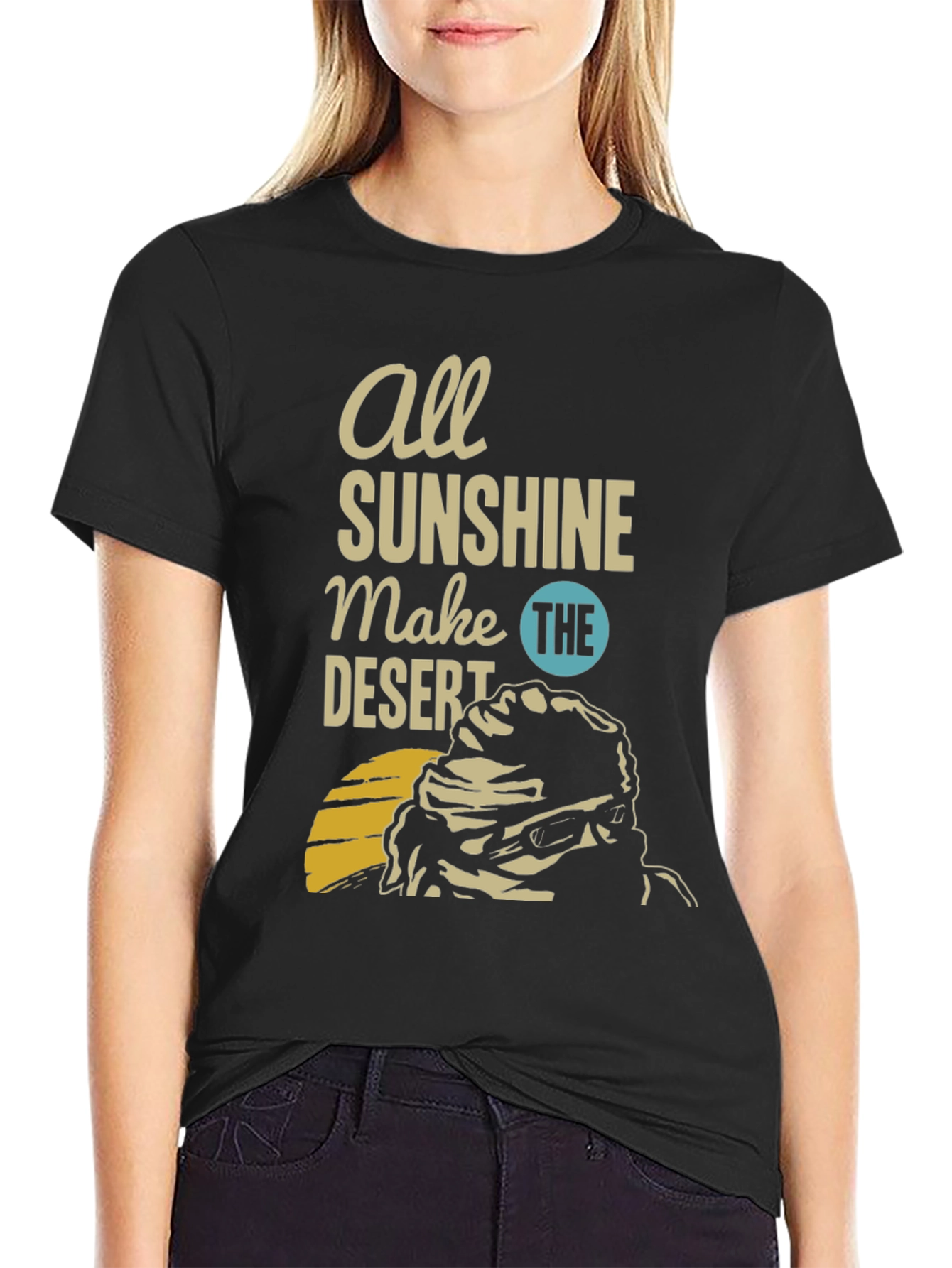 Black Sunshine Desert Graphic Tee view 2