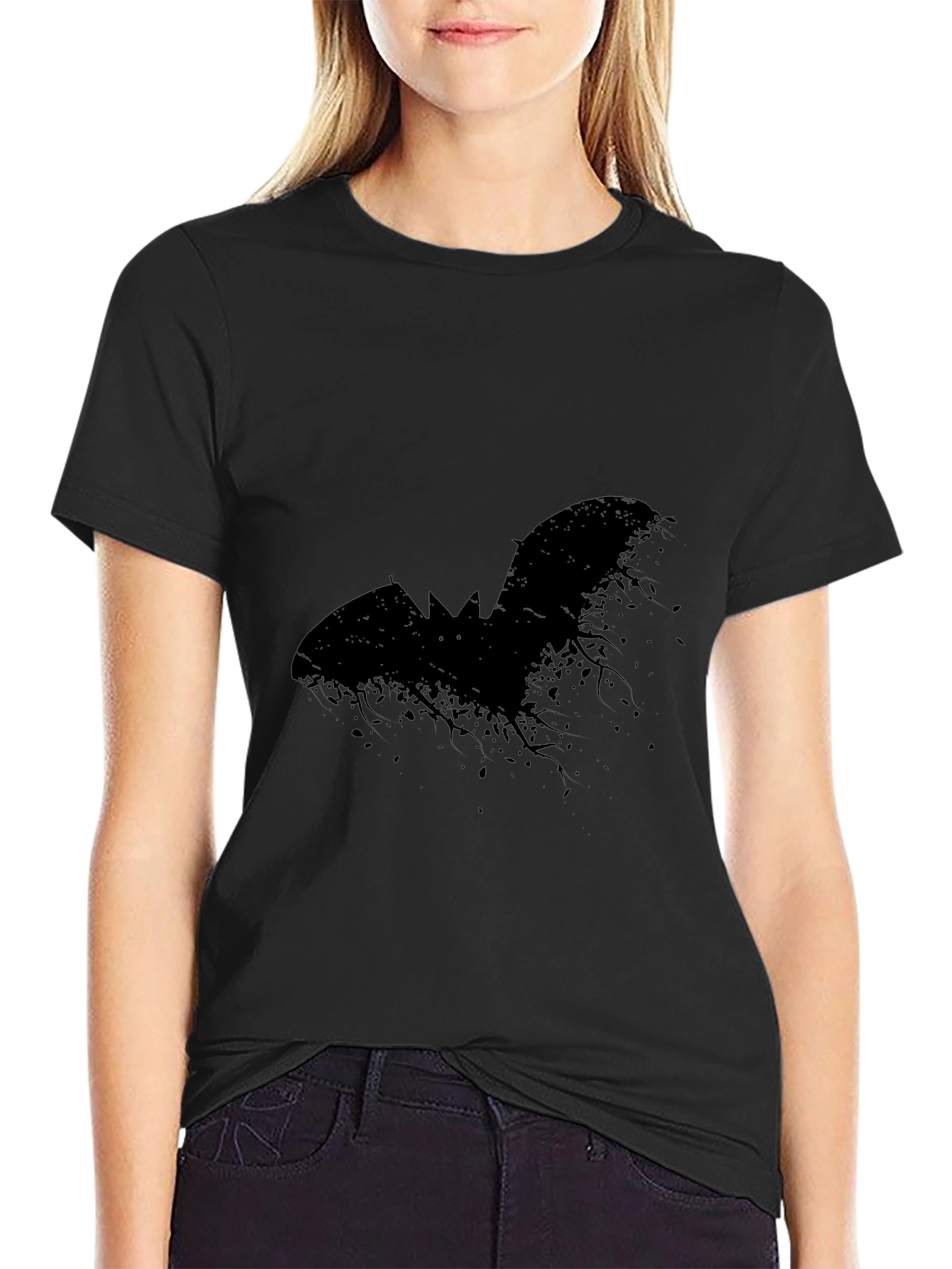Black Black Bat Graphic T-Shirt view 2