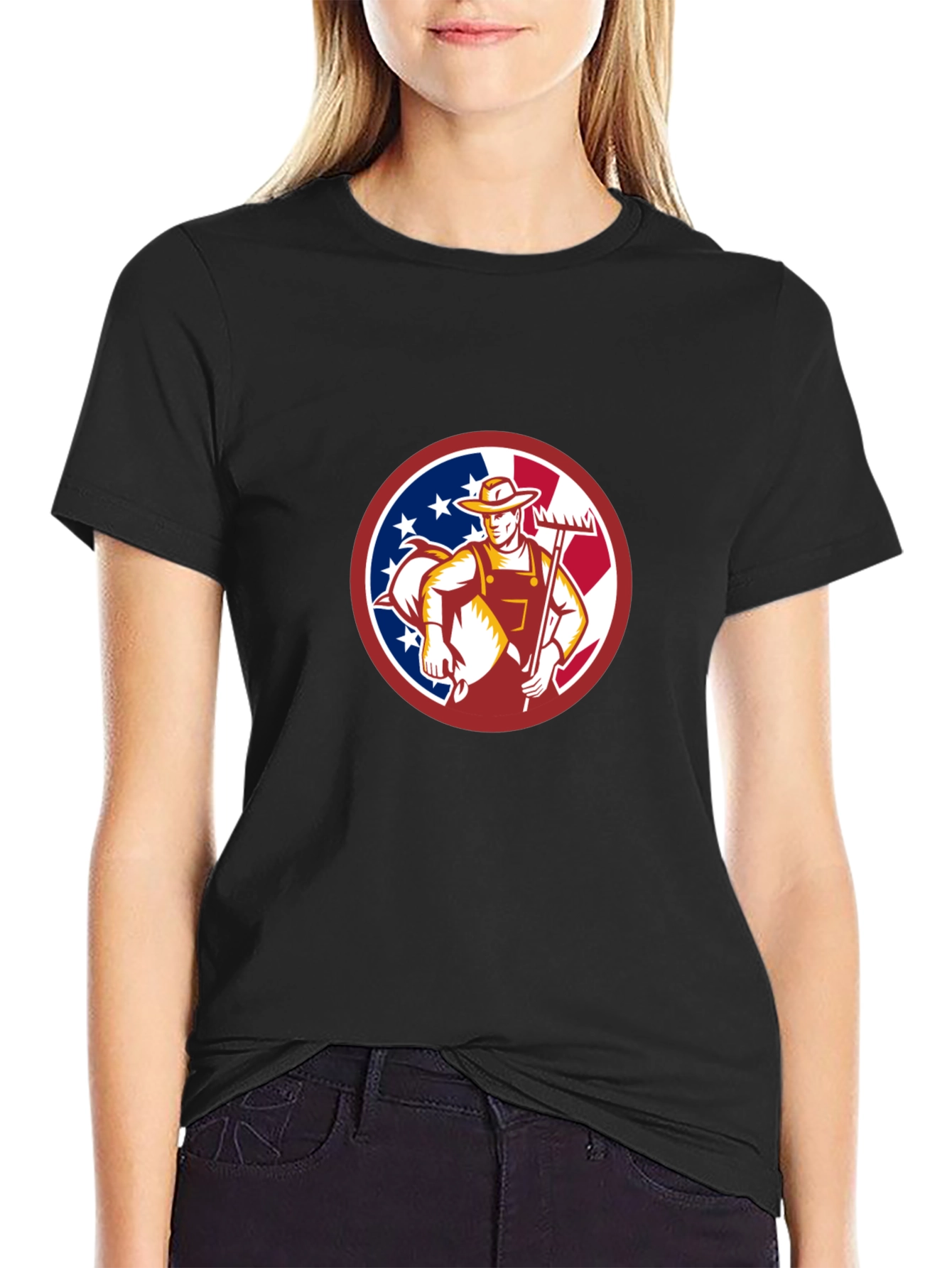 Black Patriotic Gardener T-Shirt view 2