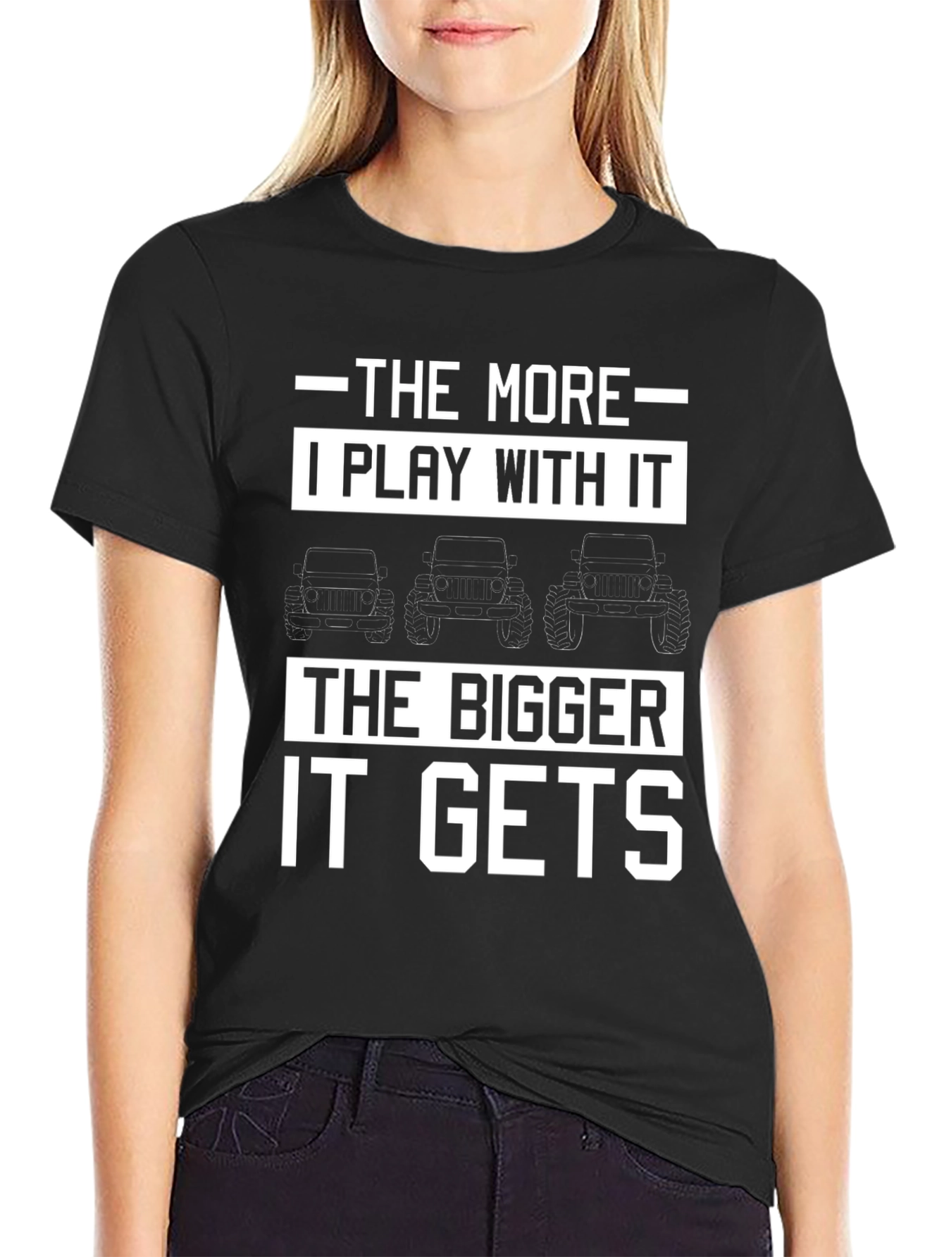 Black The More I Play With It T-Shirt view 2
