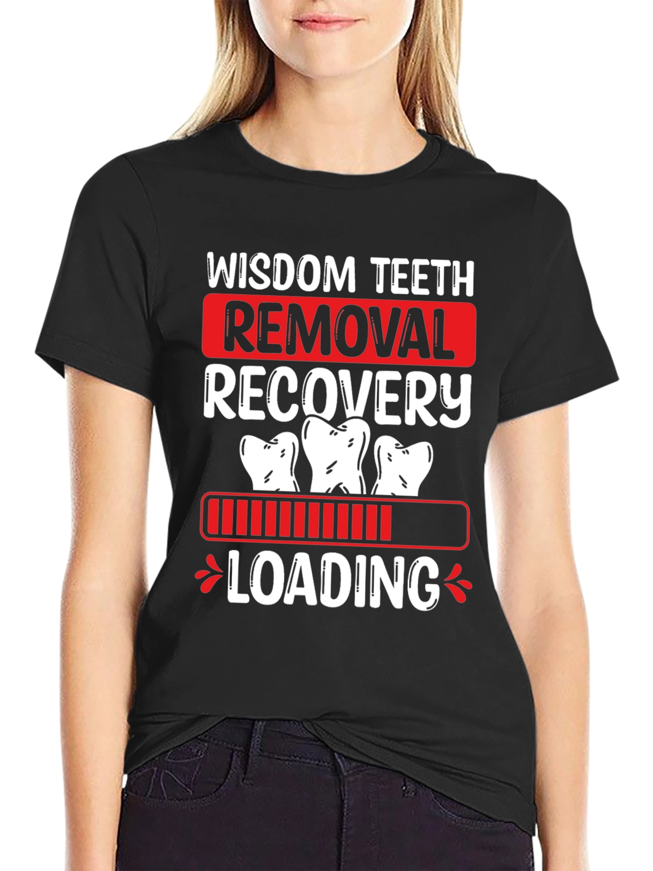 Black Wisdom Teeth Removal Recovery T-Shirt view 2